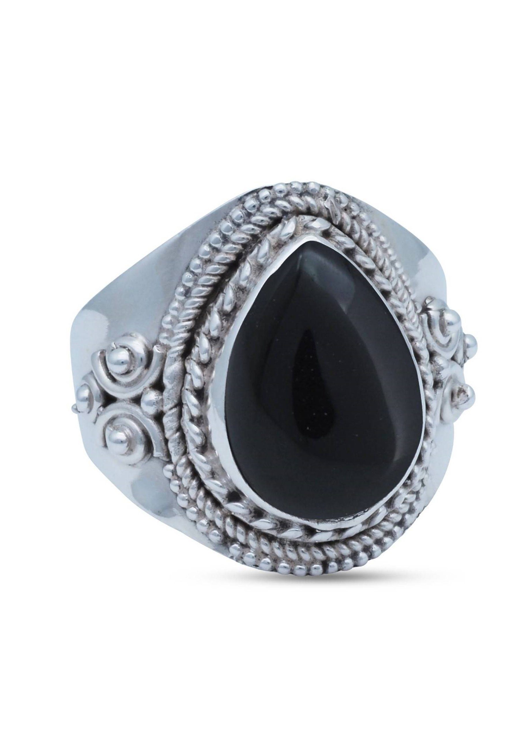 mantraroma Silberring 925er Silber mit Onyx