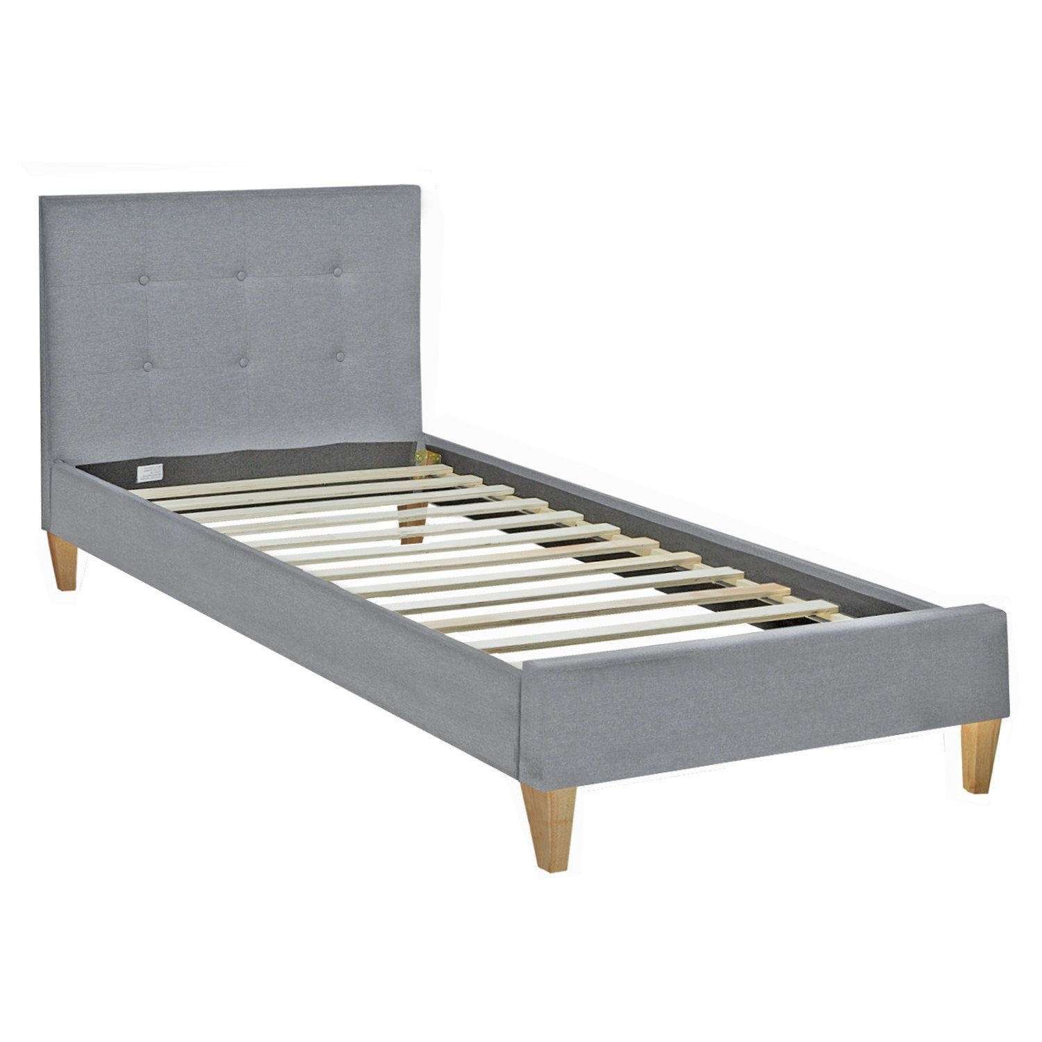 Homestyle4u Polsterbett »Einzelbett 90x200 Matratze Lattenrost