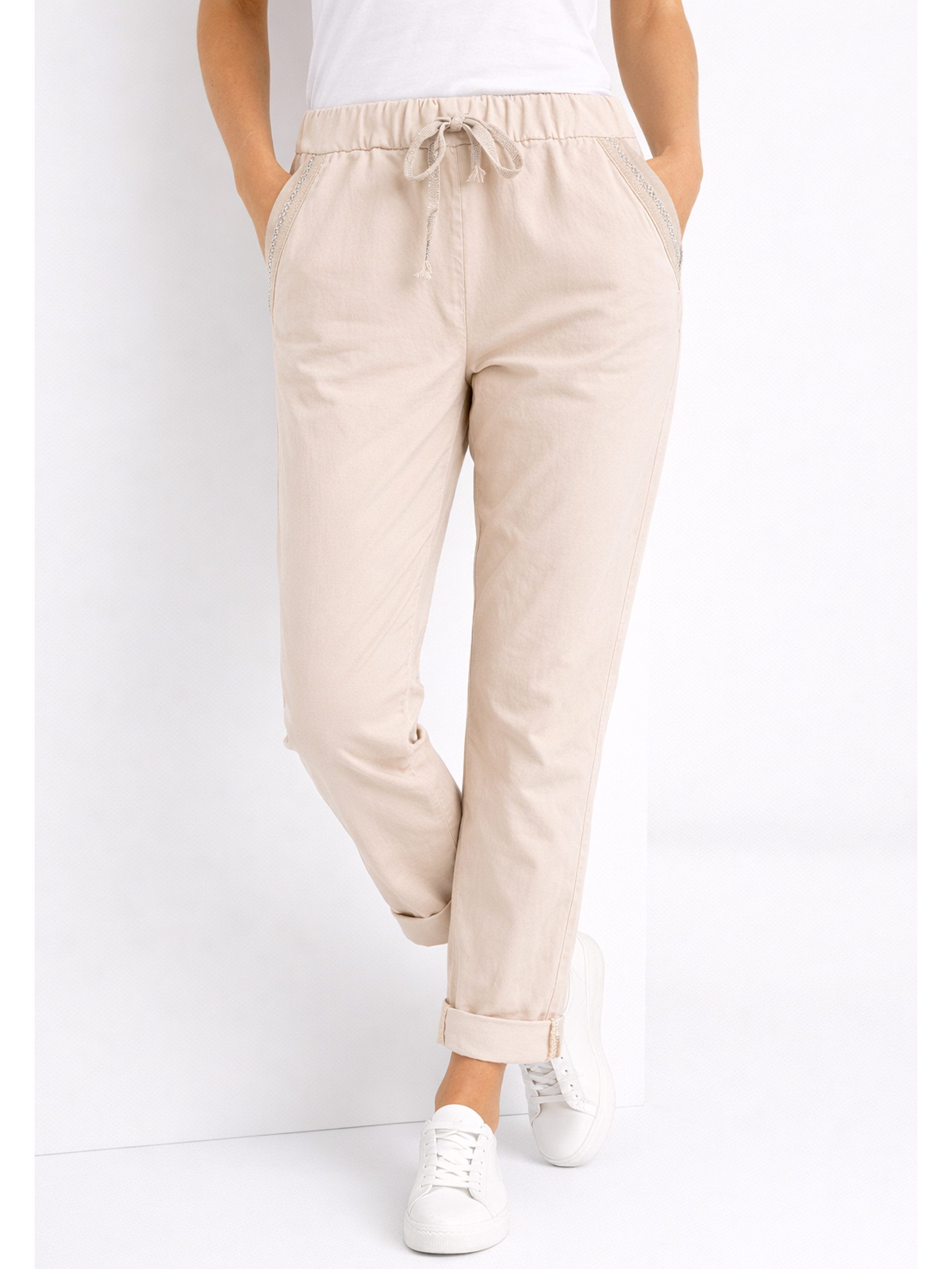 YC Fashion & Style Jogger Pants Schlupfhose One Size (34–42) im chic-lässigen Look Elastikbund mit Kordelzug