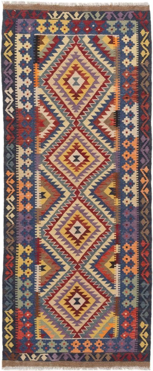 Orientteppich Kelim Afghan 82x201 Handgewebter Orientteppich Läufer, Nain Trading, rechteckig, Höhe: 3 mm