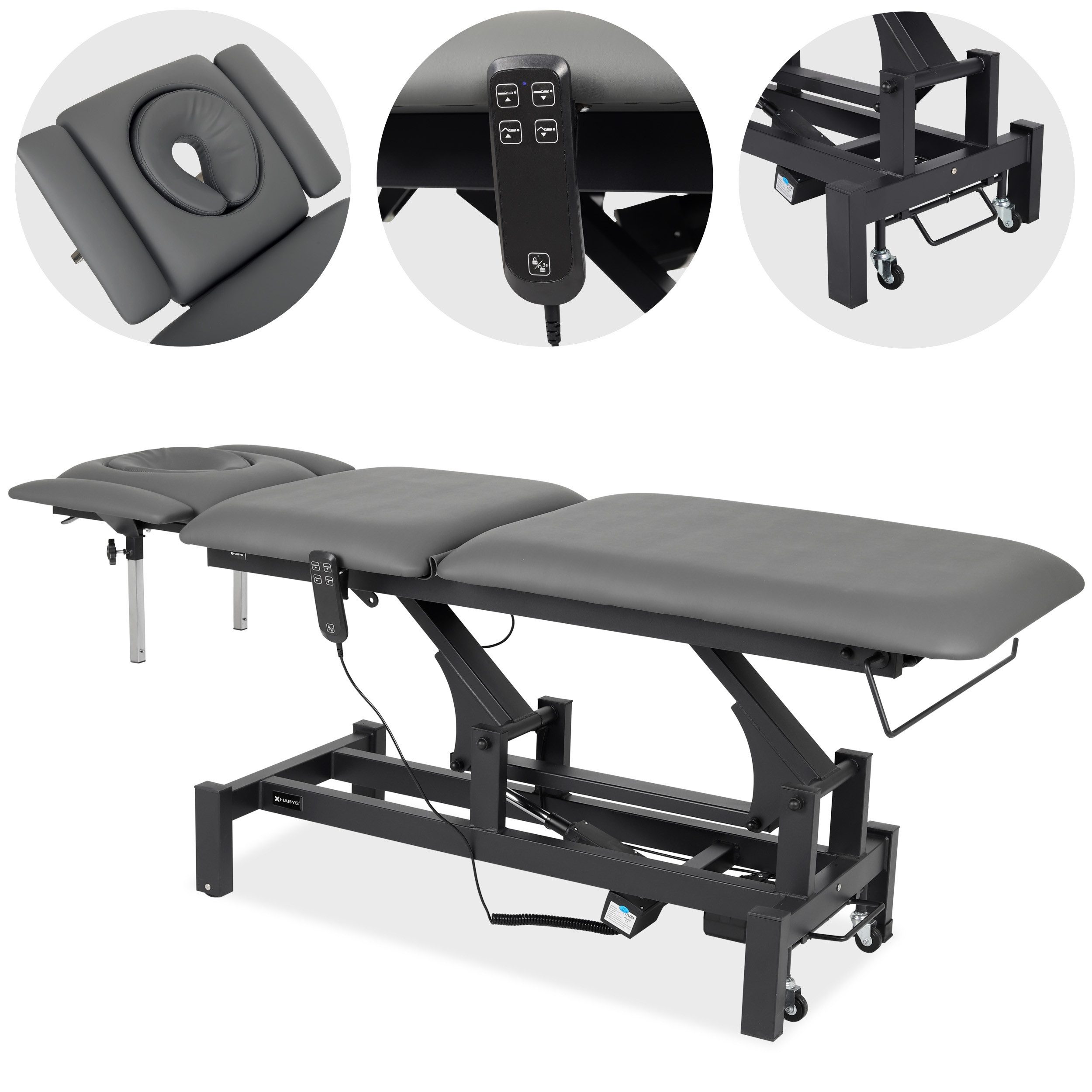 Habys Massageliege Fortis 5 Ergo Elektrische Behandlungsliege Handfernbedienung