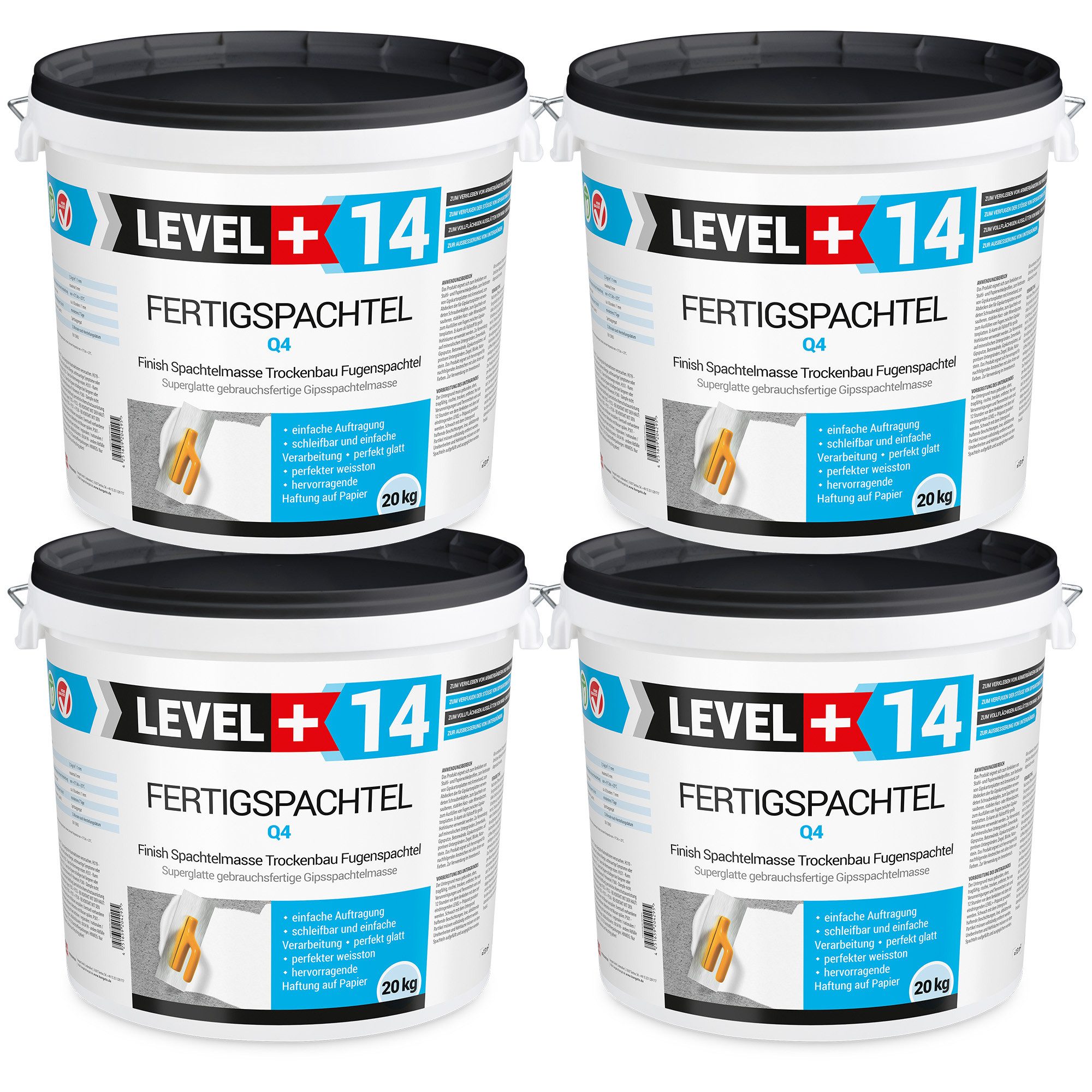 Level+ Fertigspachtel Fertigspachtel Spachtelmasse Glättmasse Super-Finish günstig online kaufen