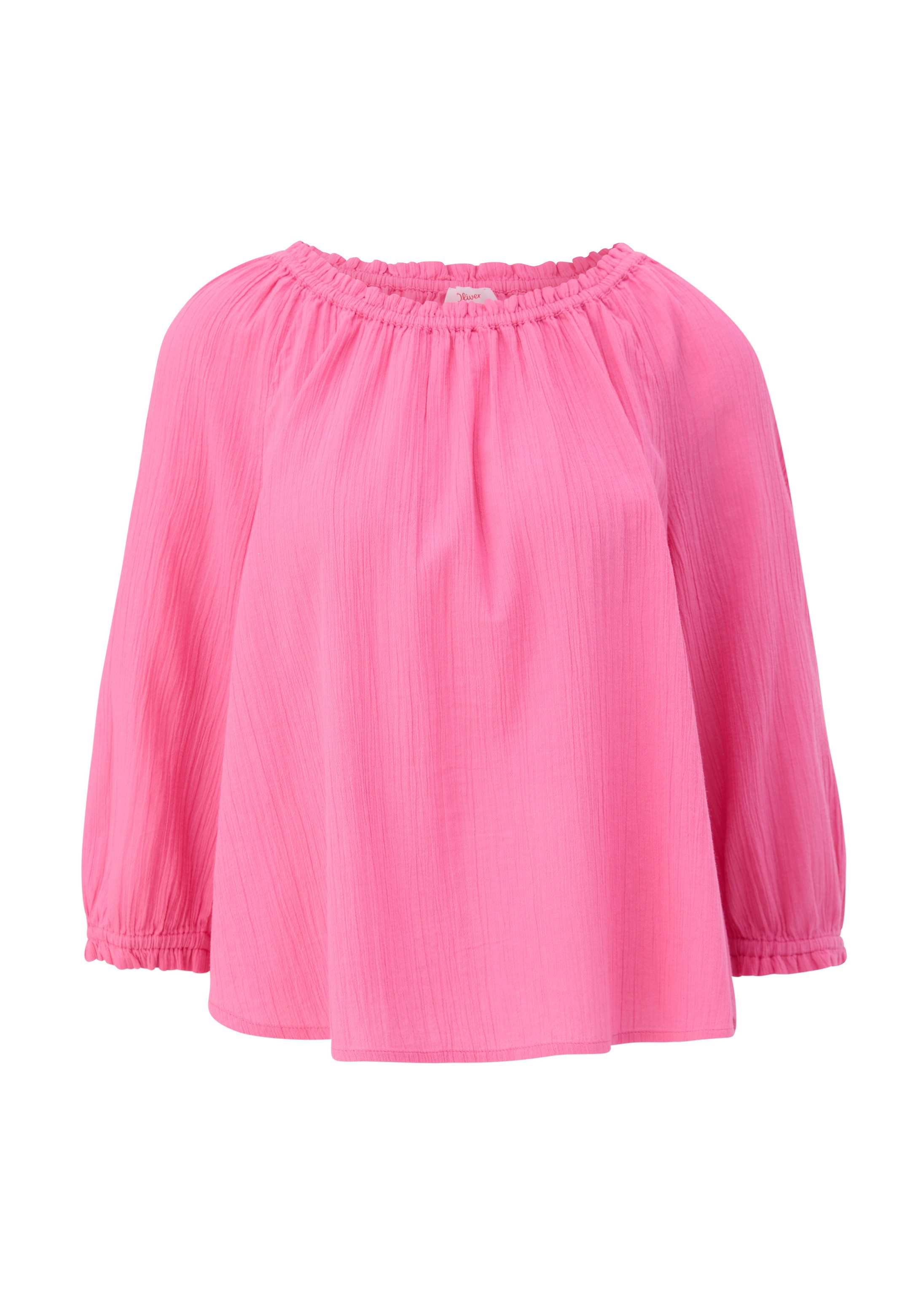 s.Oliver Langarmbluse Bluse Bluse in Crêpe-Optik