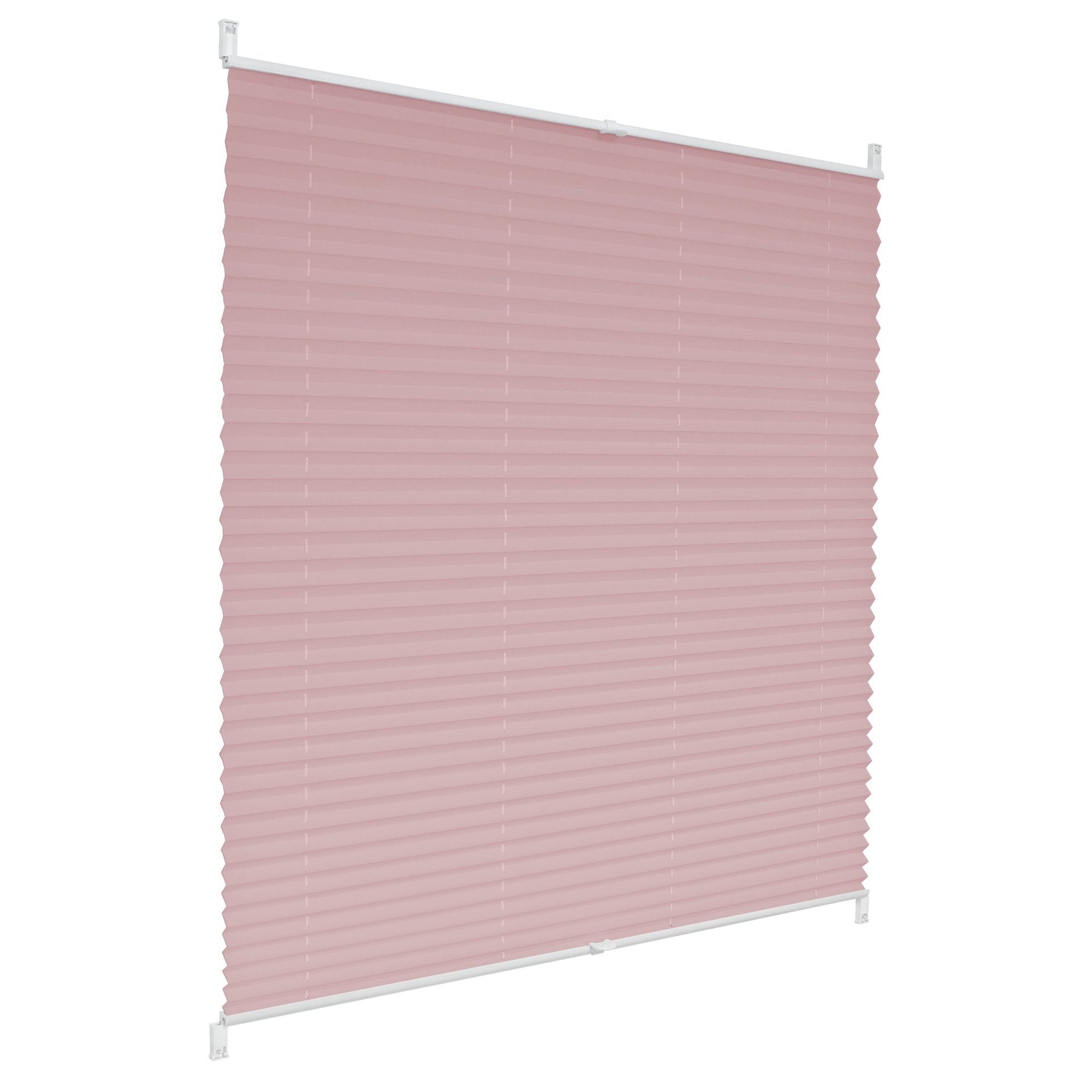 Befestigungsmaterial, Bohren Klemmträger Germany, mit ECD 55x100cm ohne EasyFix 55x100 Klemmfix, Rosa Klemmfix Plissee inkl. rosa, cm,