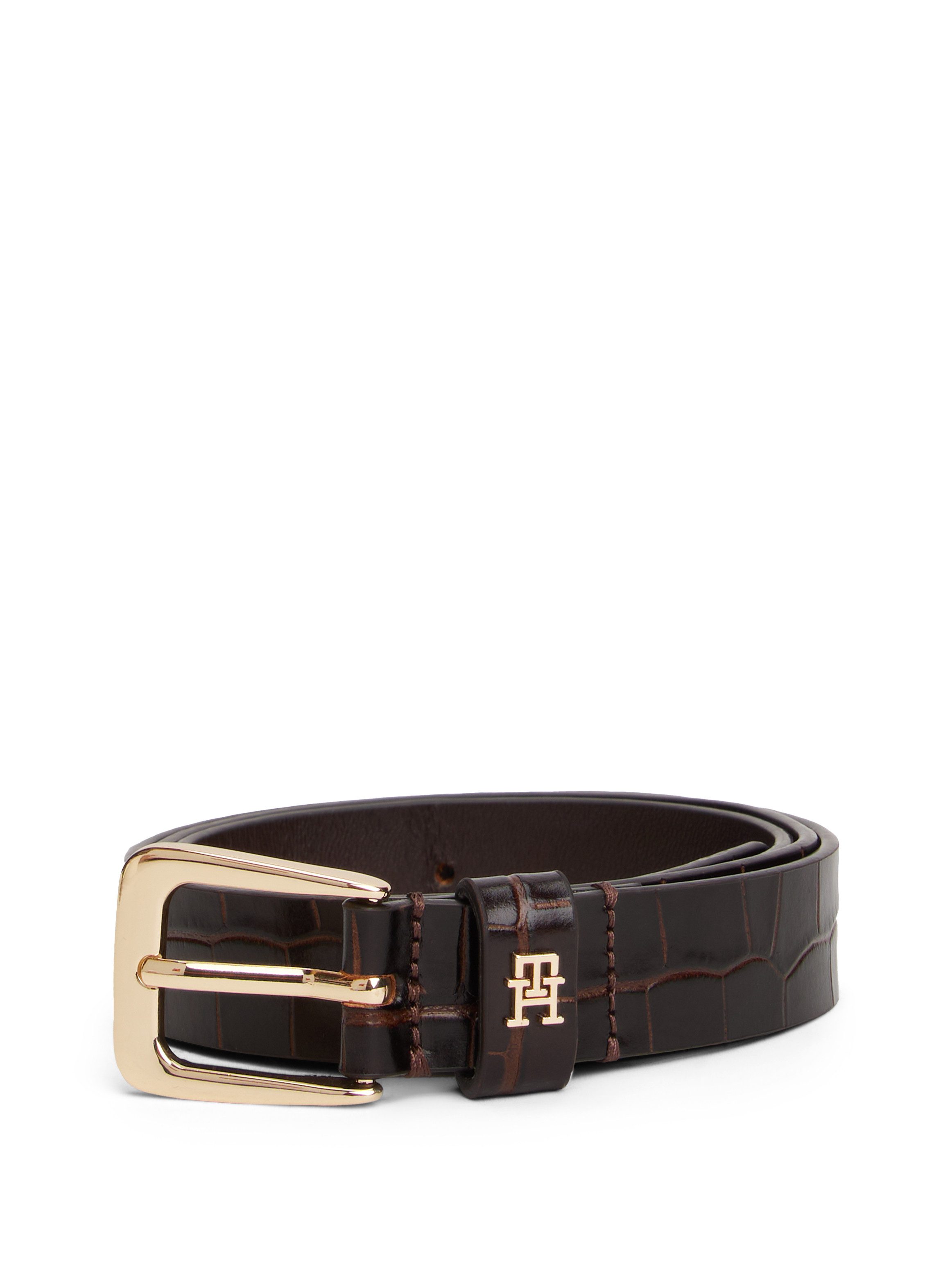 Tommy Hilfiger Ledergürtel TH LIBRE 2.5 cm breit CROC mit TH Monogramm günstig online kaufen