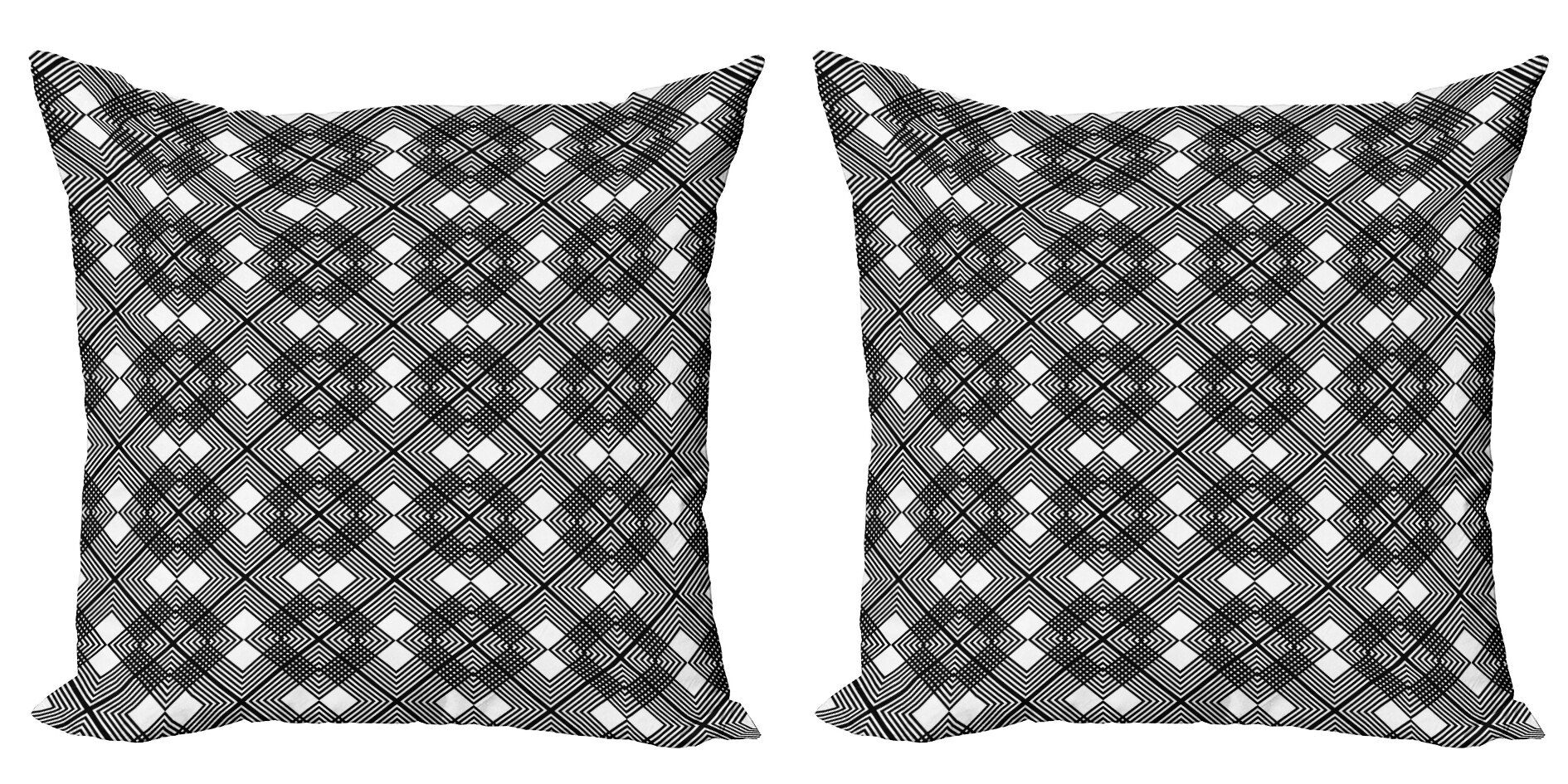 Entwurf Abakuhaus Rhombus Kissenbezüge Stück), Modern Gitter Doppelseitiger Accent Concentric (2 Digitaldruck,