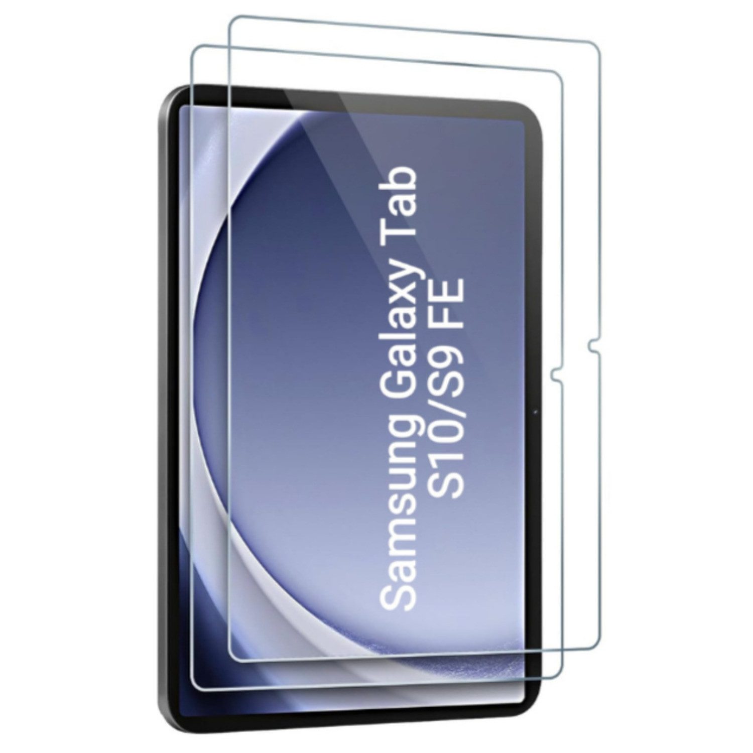CLM-Tech Displayschutzglas 2X für Samsung Galaxy Tab S10 Lite/ S10 FE 2025/ S9 FE/Tab S9, Panzerglas Spar-Set, 2 Stück, Anti-Fingerabdruck und kratzfest