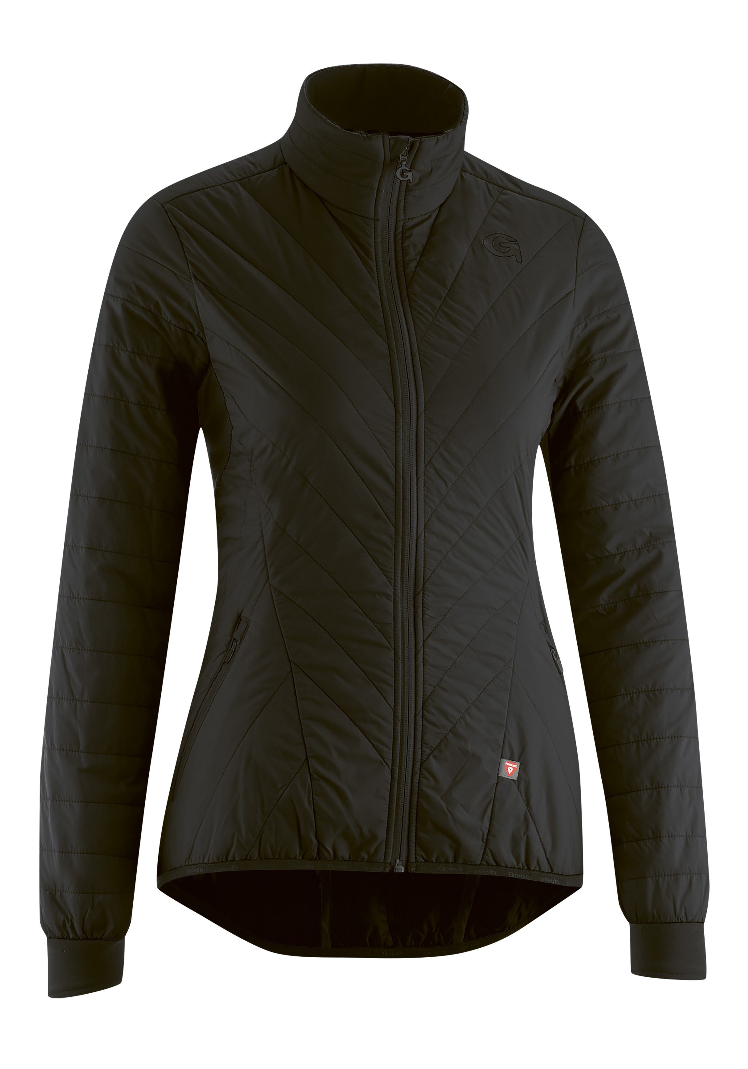 Gonso atmungsaktiv Teixeira winddicht Primaloft-Jacke, Fahrradjacke warm, Damen und schwarz