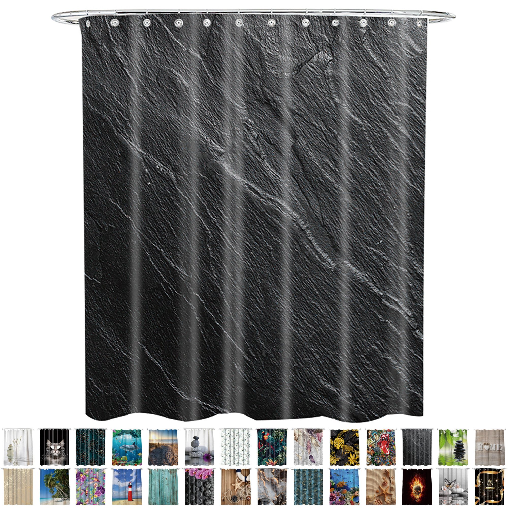 Sanilo Duschvorhang 180 x 200 cm, viele schöne Duschvorhänge zur Auswahl Breite 180 cm, 100% wasserdicht, Anti-Schimmel-Effekt, hochwertige Qualität