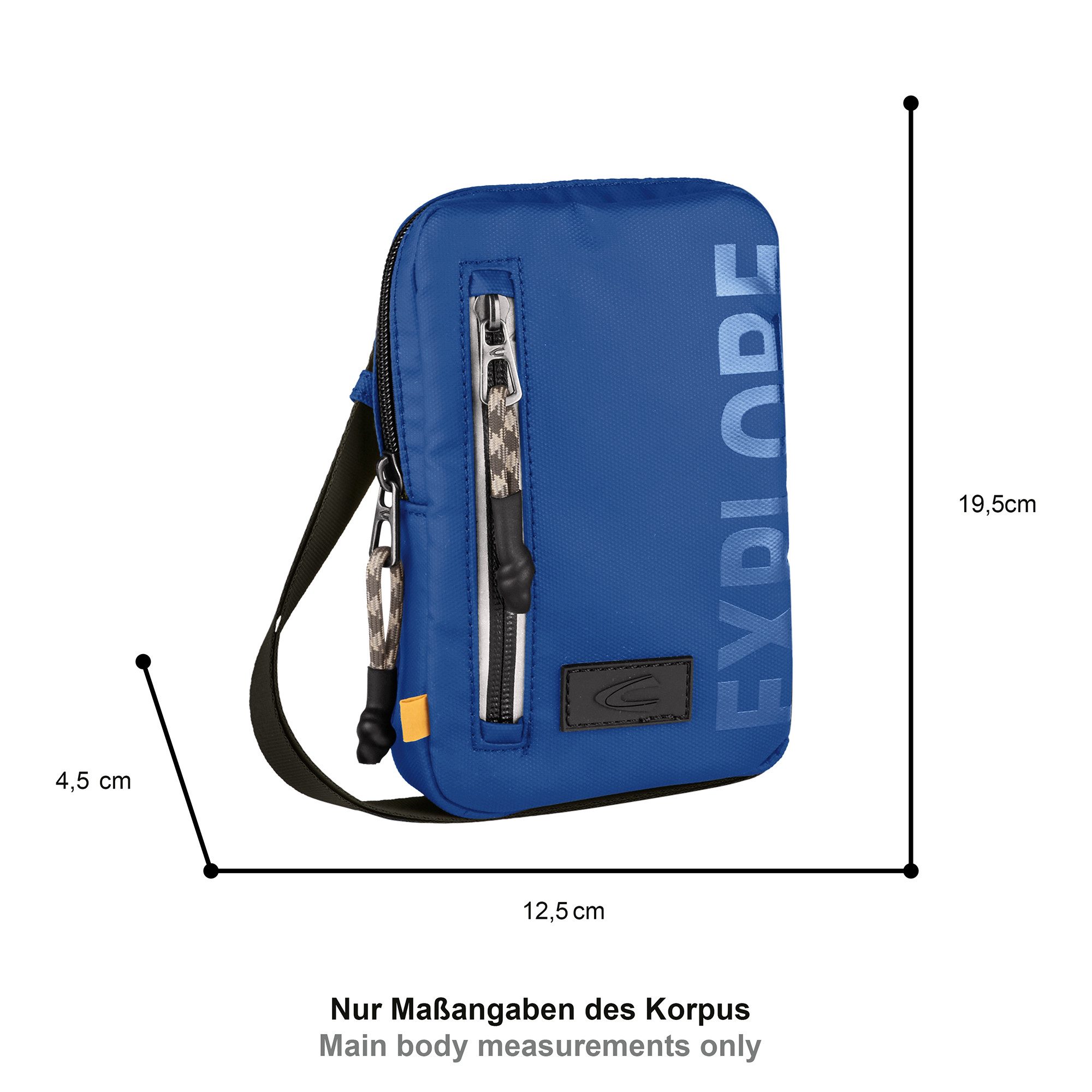camel active Handytasche Explore, wasserabweisendes recyceltes Nylon und reflektierende Reißverschlüsse