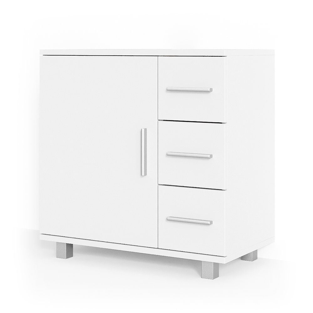 Vicco Waschbeckenunterschrank Ilias Weiß 60 x 61 cm günstig online kaufen