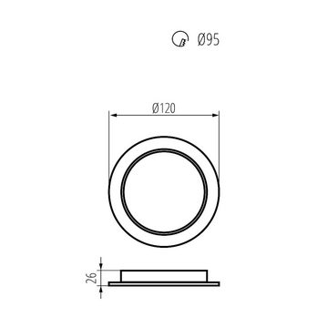 Maclean Deckenpaneel MCE371 R + MCE376 R, (1-tlg) LED-Deckenpanel Aufputzadapter