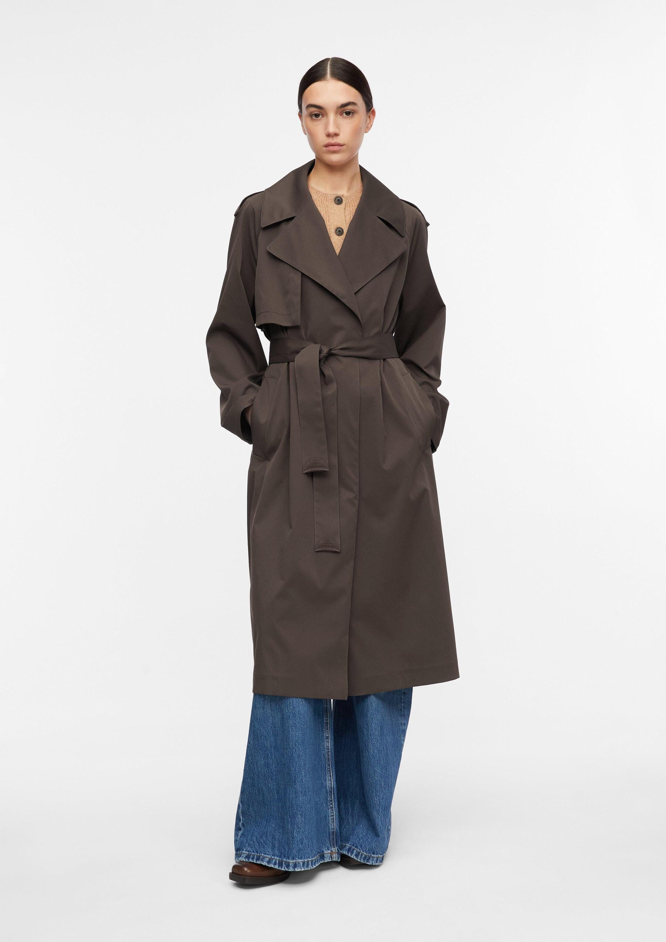 comma Trenchcoat Outdoor-Mantel Trench Coat mit Logo-Gürtel