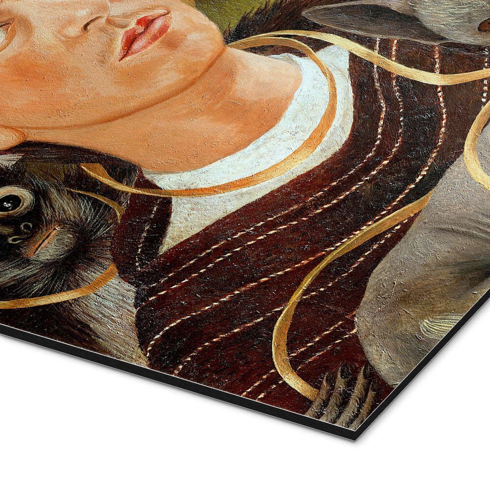 Posterlounge Wandbild Selbstbildnis mit Äffchen, 1945, Frida Kahlo, erhältlich als Poster, Leinwandbild, Wandsticker oder Acrylglasbild