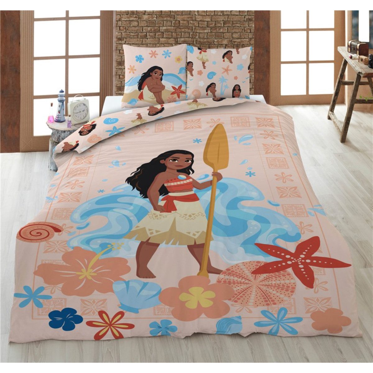 Aymax sprl Bettwäsche Disney Vaiana Bettwäsche 140x200 + Kissen 65x65 cm Be günstig online kaufen