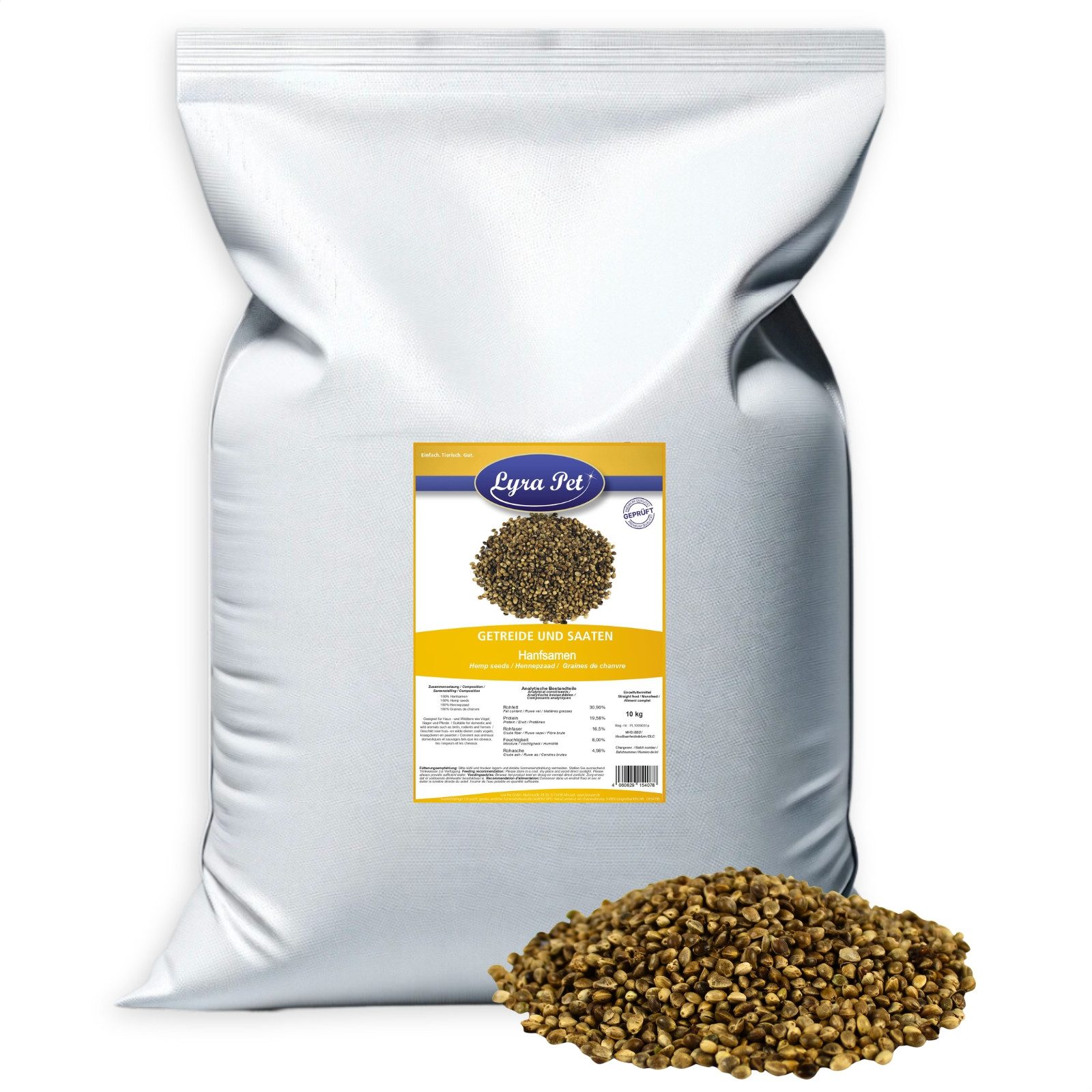 Lyra Pet 10 kg Lyra Pet® Hanfsamen, für: Wildvogel