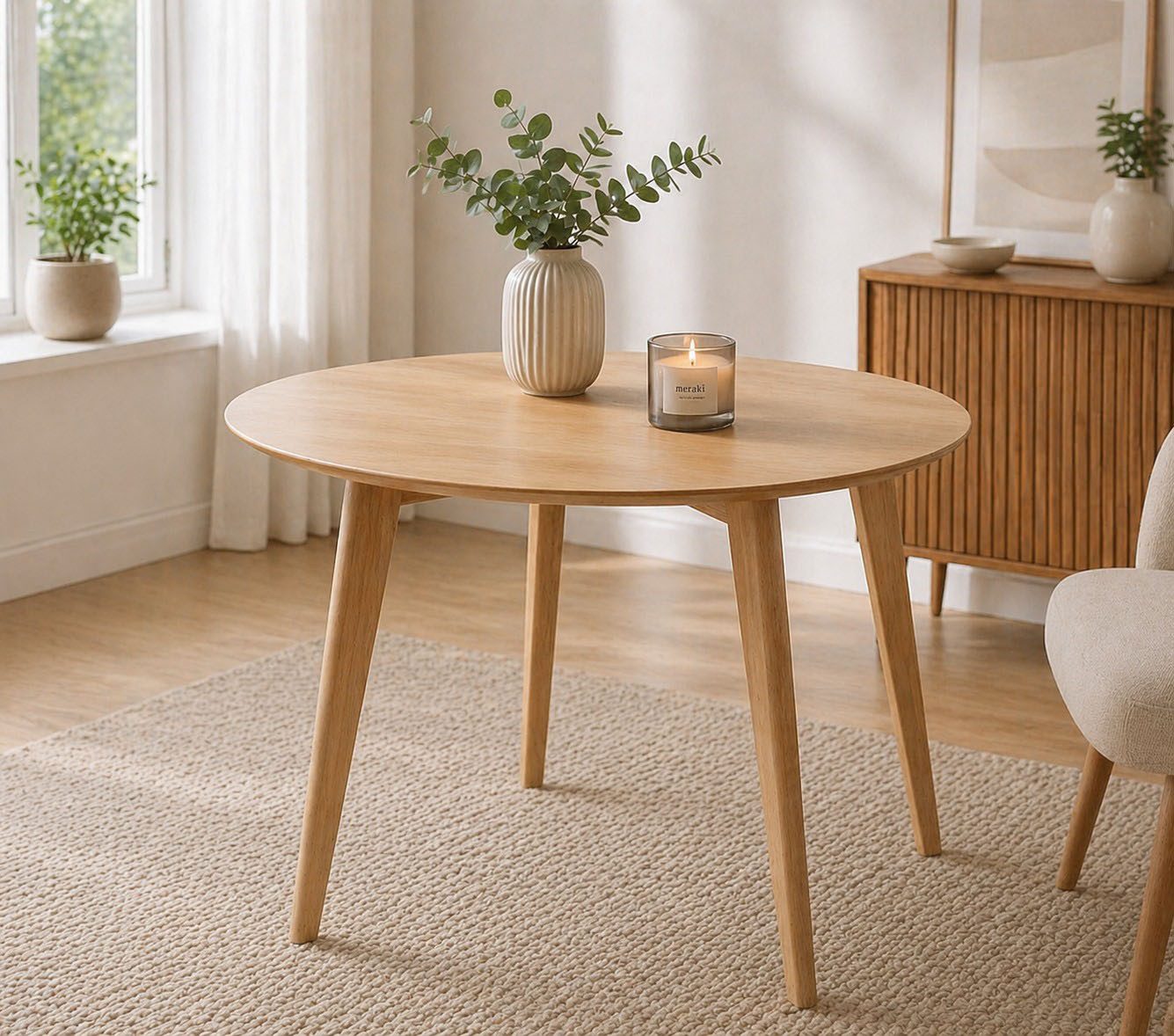 ACTONA GROUP Esstisch Roxby rund Ø105 – kompakt, robust & pflegeleicht, zeitloses Design (1-St., Küchentisch, OTTOs Choice)