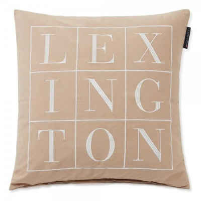 Kissenhülle LEXINGTON Kissenhülle Logo Cotton Twill Beige (50x50), Lexington