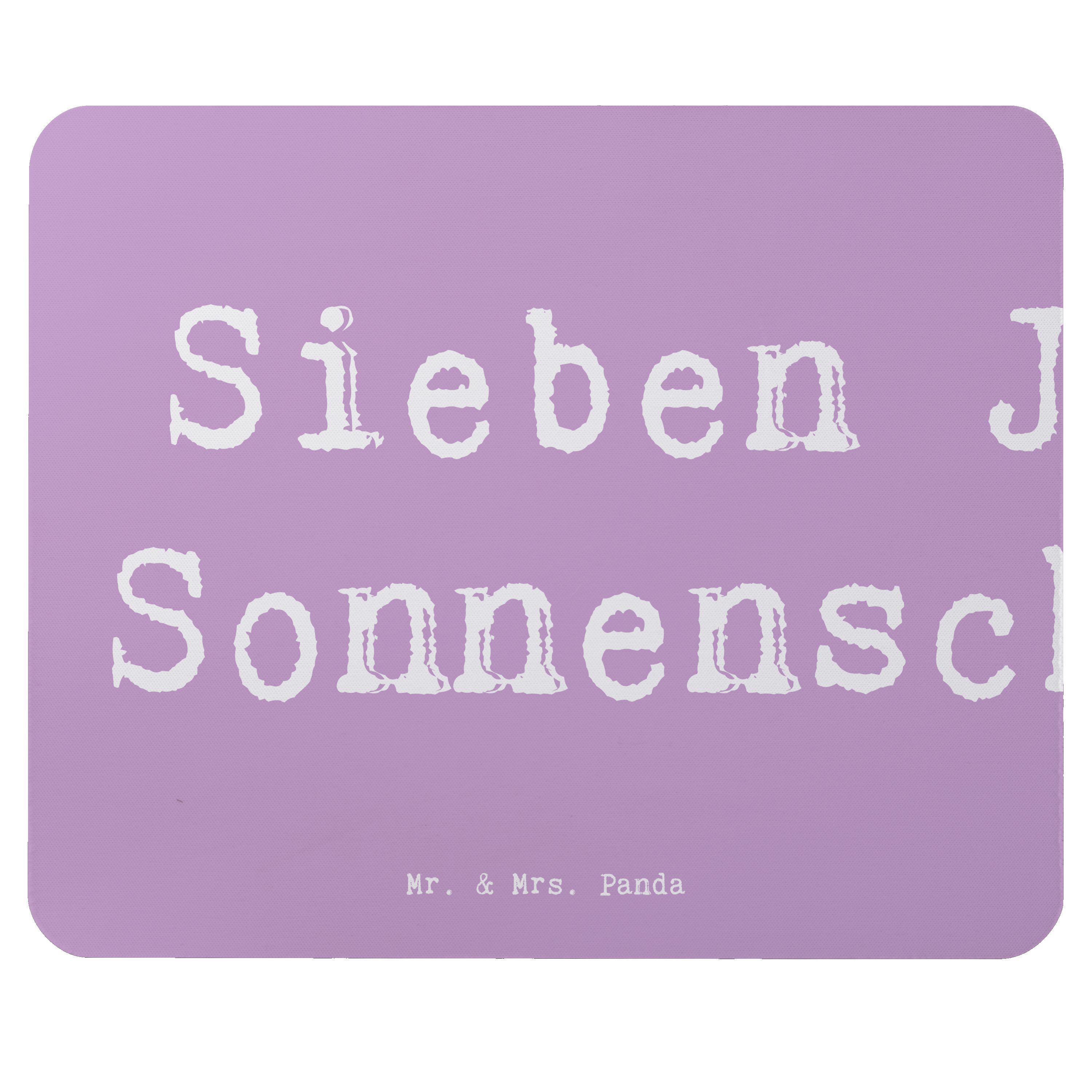 Mauspad Spruch 7. Geburtstag Sonnenschein - Lavendeltraum - Geschenk, Geburts