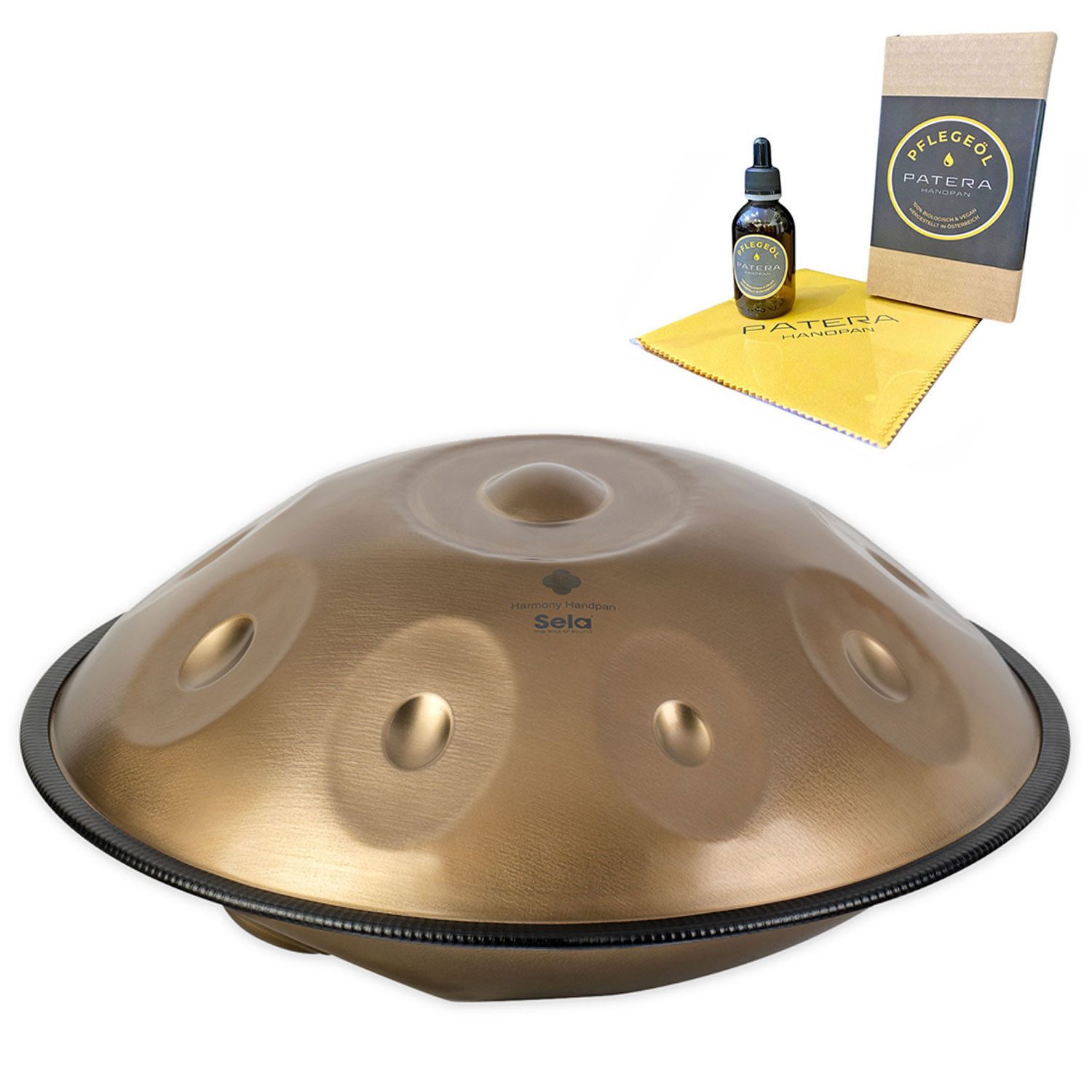 Sela Handpan Sela Handpan SEHP204 Harmony D-Amara mit Pflegemittel,Vorteils-Set mit Pflegemittel, 1-St., Handpan D-Amara, Vorteils-Set mit Pflegemittel