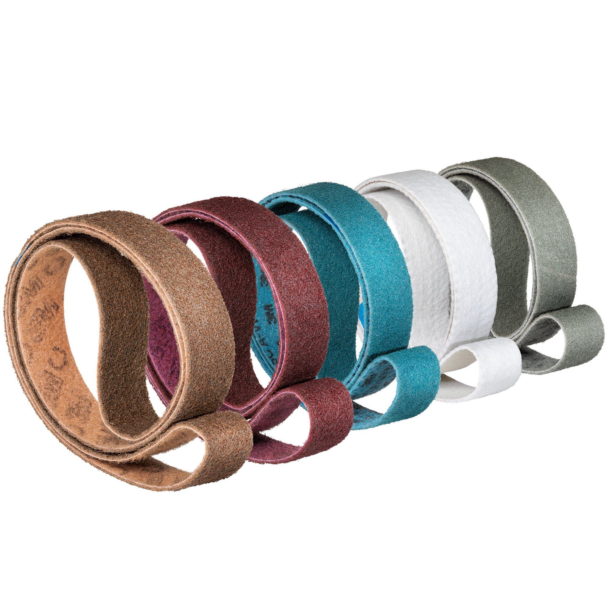 3M Schleifpapier 5er-Set SC-BS Vlies-Schleifbänder, 50 x 2000mm, grob-polieren, (5 St)