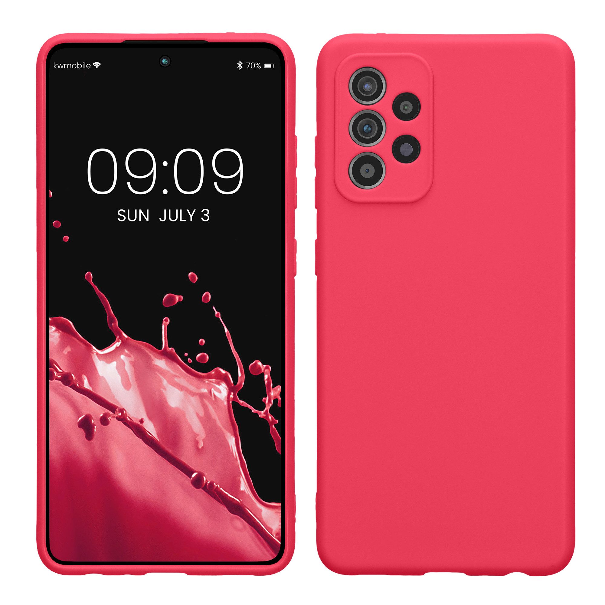 kwmobile Smartphone-Hülle Handyhülle für Samsung Galaxy A52 / A52 5G / A52s 5G Hülle, Weiches Handy Silikon Case - Schutzhülle Cover