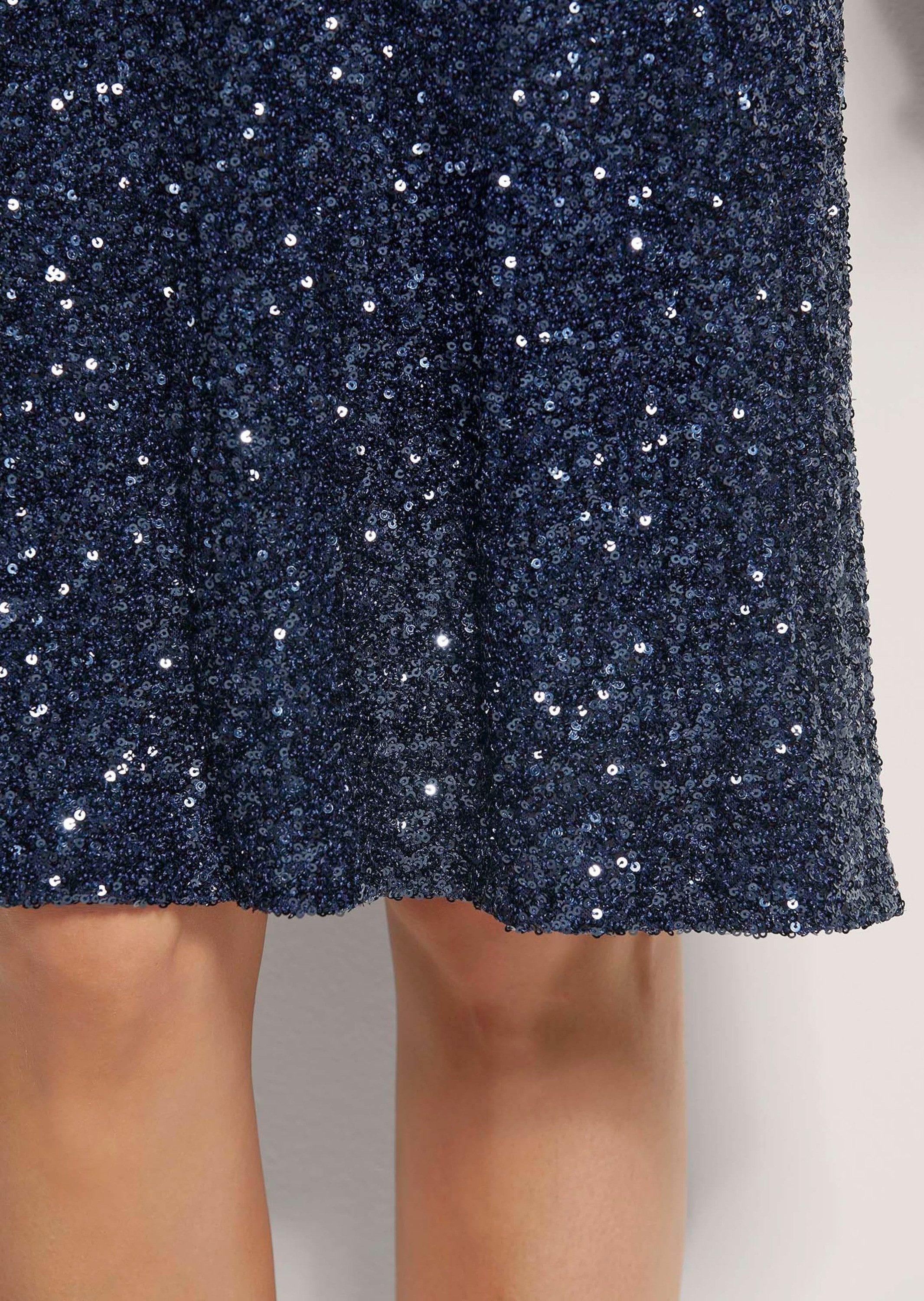 MADELEINE Midirock Schlanker Pencil-Skirt mit Wendepailletten