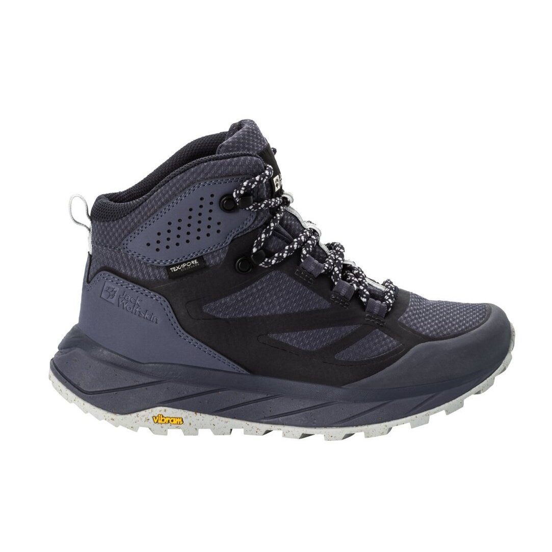 Jack Wolfskin Terraventure Texapore MID (wasserdicht, atmungsaktiv) grau/blau Damen Wanderschuh