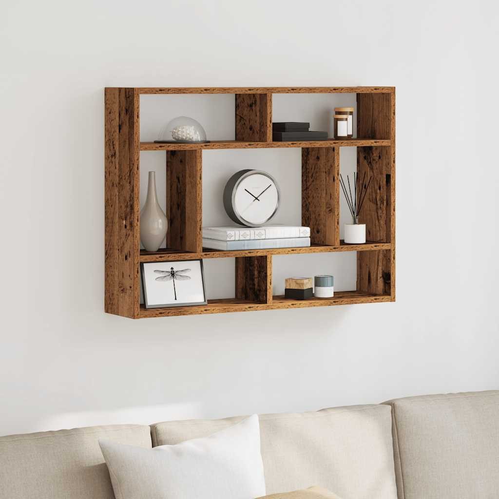 vidaXL Regal Wandregal Altholz-Optik 75x16x55 cm Holzwerkstoff, 1-tlg. günstig online kaufen