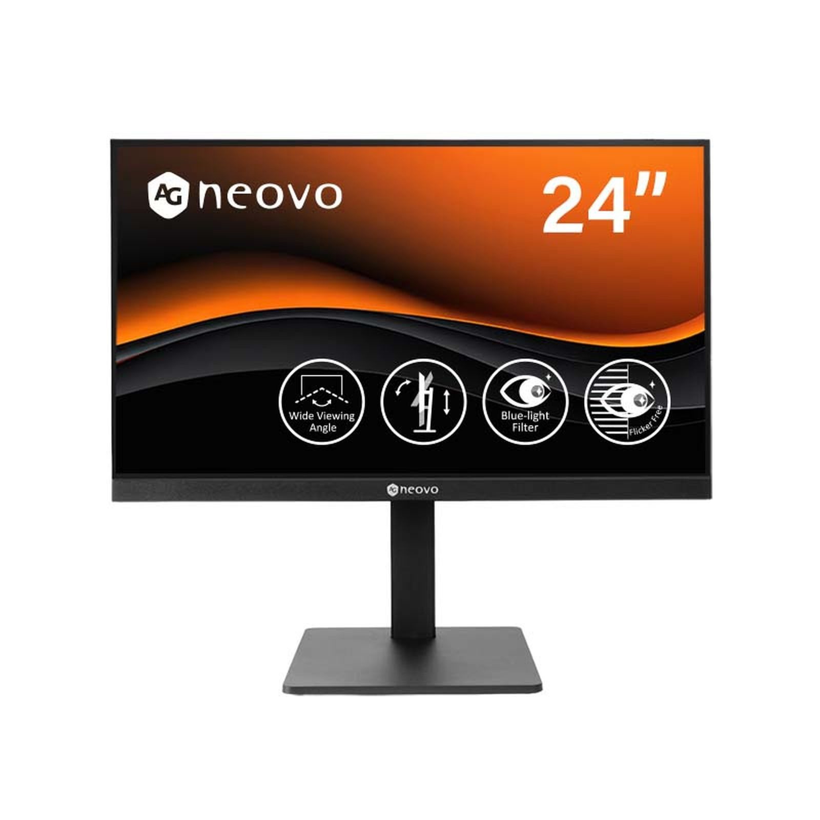 AG Neovo LH2404 24IN 1920X1080 IPS 250CD/QM 120HZ 5MS AUDIO TFT-Monitor (1920 x 1080 px, Full HD, 5 ms Reaktionszeit, 120 Hz, IPS, Lautsprecher, Kopfhörerbuchse, Pivot, Höhenverstellbar)