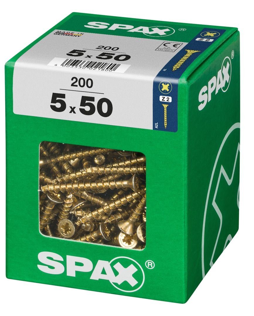 Thumbnail - SPAX Holzbauschraube Spax Universalschrauben 5.0 x 50 mm PZ 2 - 200
