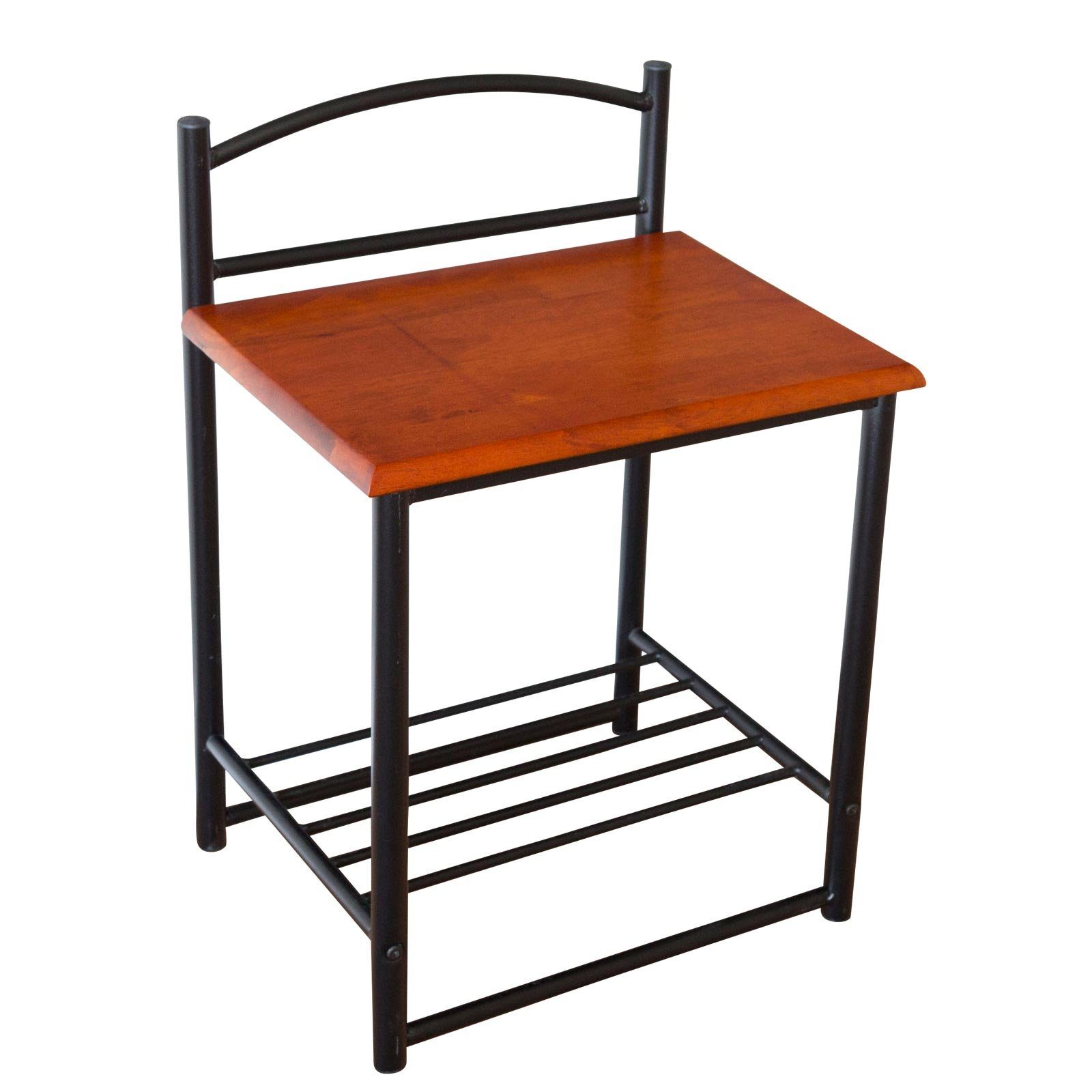 Homestyle4u Nachttisch Nachtkonsole Nachtschrank Metall Beistelltisch günstig online kaufen
