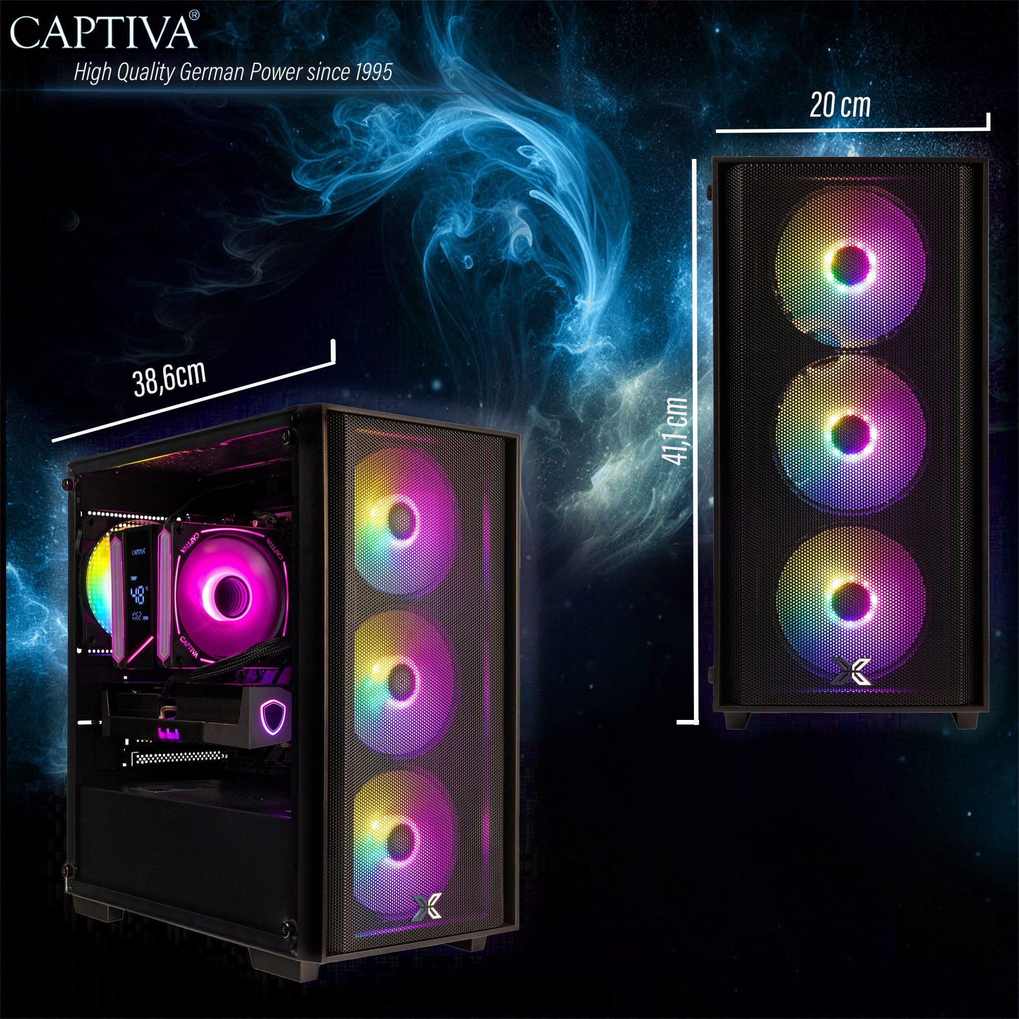 CAPTIVA Entry Gaming R10-4007 Gaming-PC (AMD Ryzen 5 5500, GeForce® RTX™ 5060, 16 GB RAM, 500 GB SSD) – Bild 5 von 5