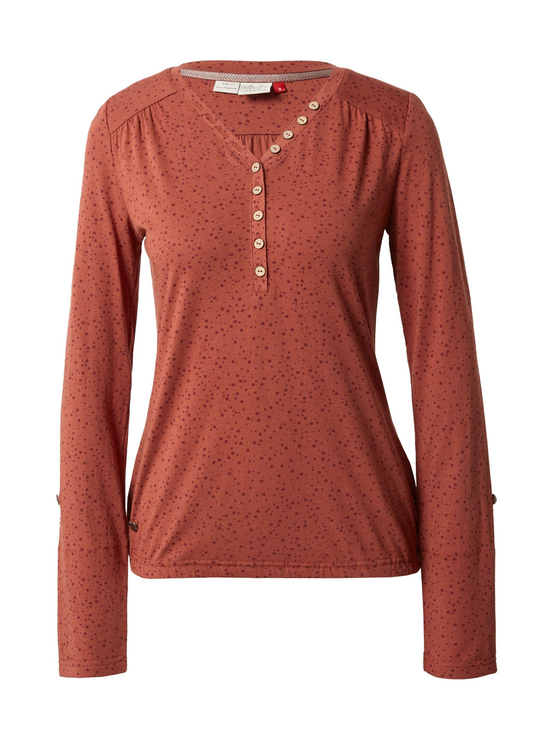 Das Allerbeste Ragwear Langarmshirt (1-tlg) Drapiert/gerafft 6036 brown