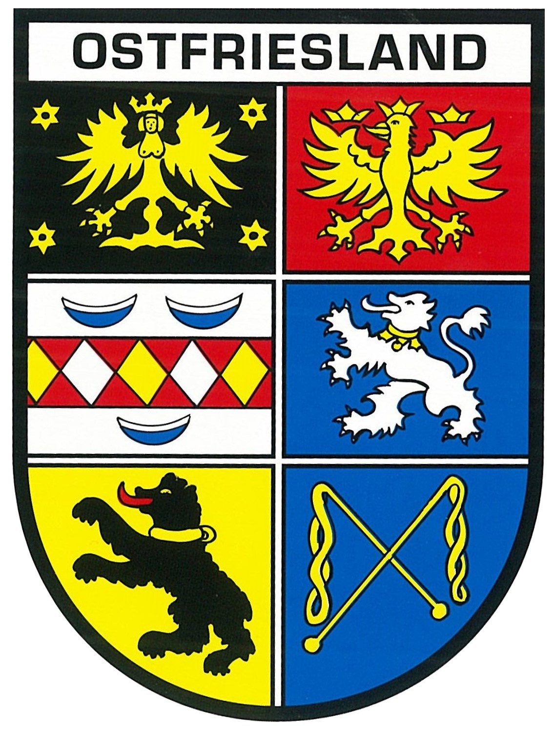 Hermann Schütz Aufkleber Aufkleber Wappen Ostfriesland 115 x 90 mm