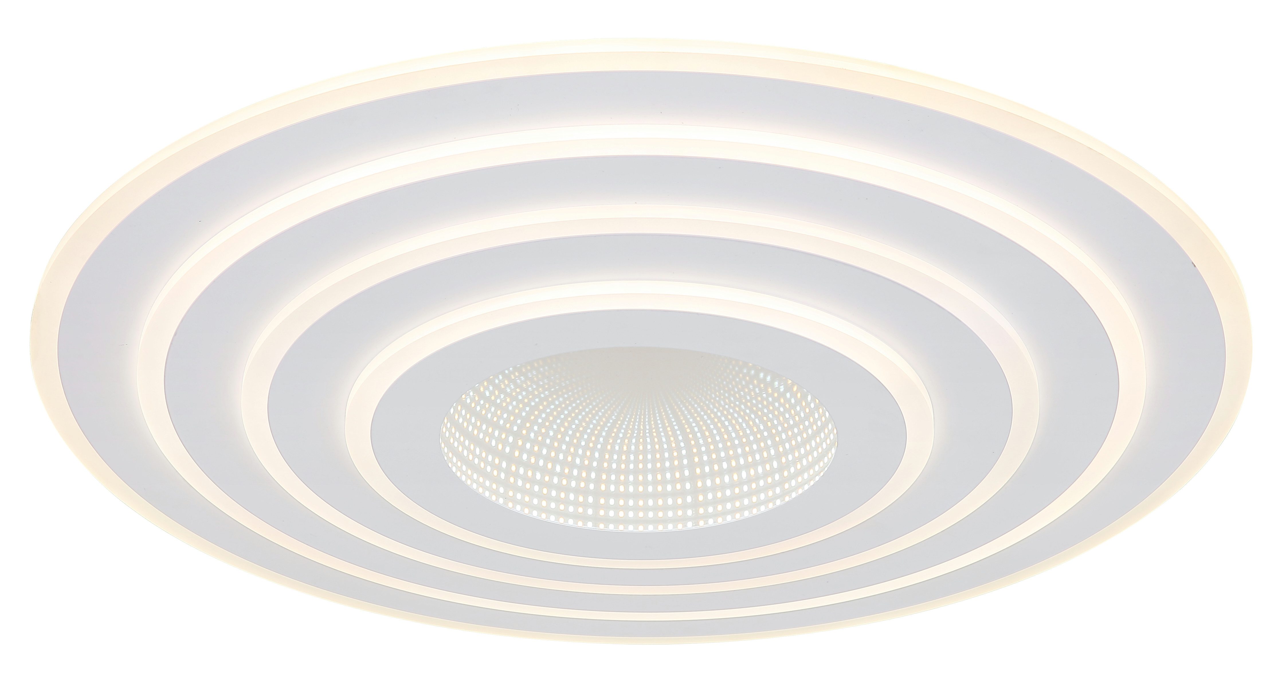 GLOBO LIGHTING Deckenleuchte JOCELYN, Dimmfunktion, Fernbedienung, Infrarot inkl., Memoryfunktion, Nachtlichtfunktion, mehrere Helligkeitsstufen, LED fest integriert, warmweiß - kaltweiß, Deckenlampe Wohnzimmer-Leuchte Schlafzimmer-Leuchte Flur Küche