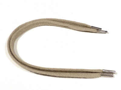 Rema Schnürsenkel Rema Schnürsenkel Hellbeige - flach - ca. 5 mm schmal für Sie nach Wunschlänge geschnitten und mit Metallenden versehen