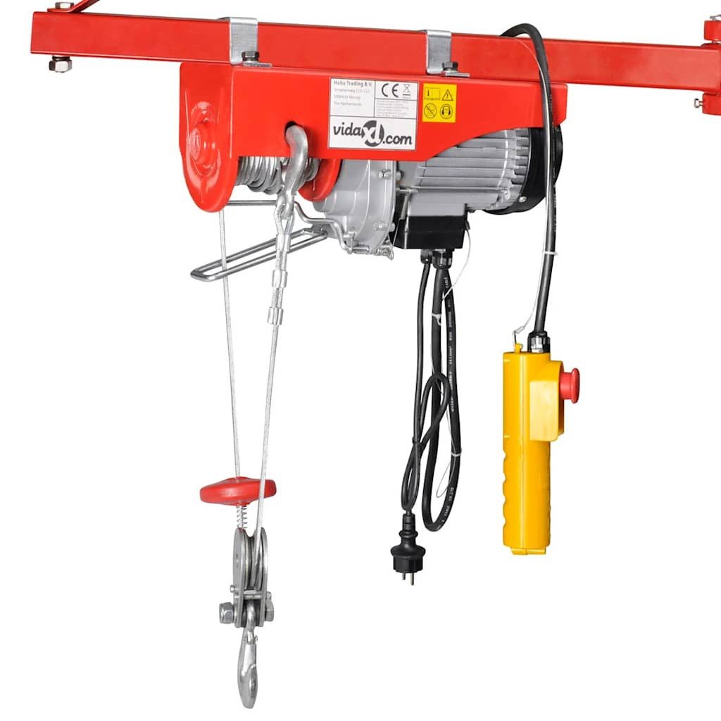 vidaXL Seilwinde Elektrischer Seilhebezug 1300 W 400/800 kg, (1-St), Elektro Seilzug 400/800kg Hebezug Motorseilwinde Seilwinde Motorwinde