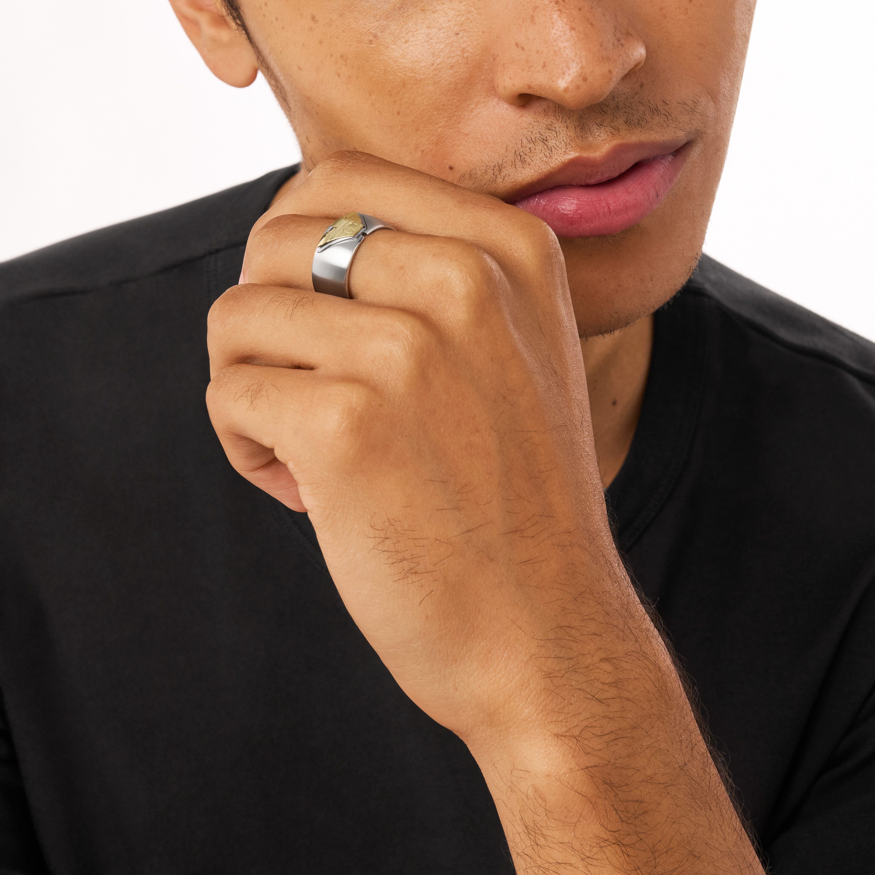 Emporio Armani Fingerring Schmuck Geschenk Edelstahl EAGLE LOGO