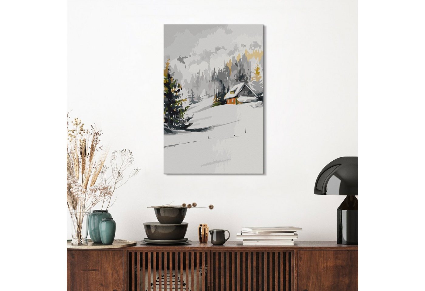 Thumbnail - Artgeist Malen nach Zahlen Winter Cottage
