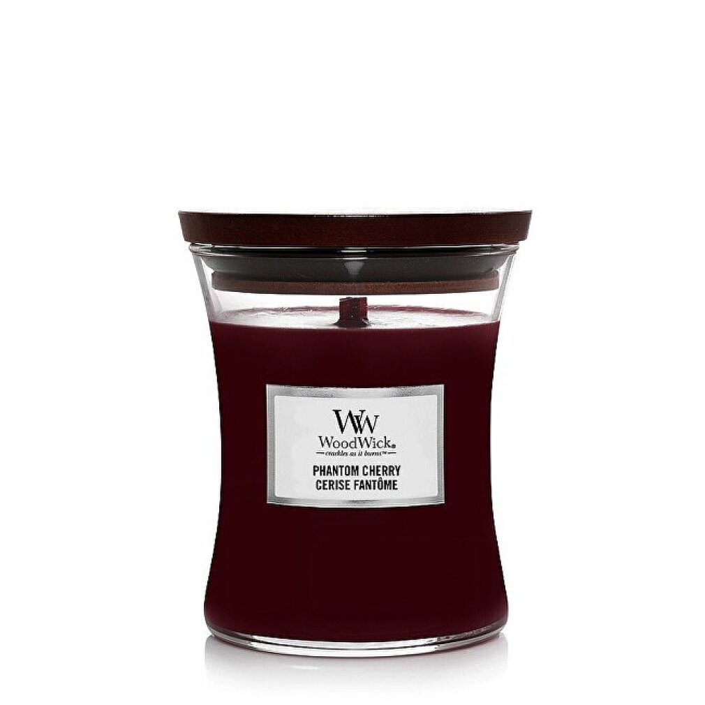 Woodwick Duftkerze Phantom Kirsche duftende Kerze mit Holz Docht 275g