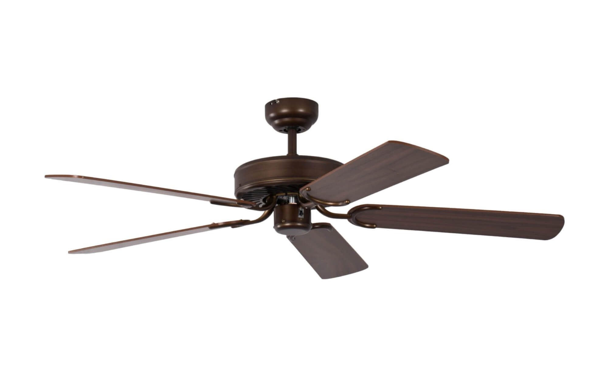 Pepeo Deckenventilator Deckenventilator Potkuri Bronze / Mahagoni, Mit Zugschnur