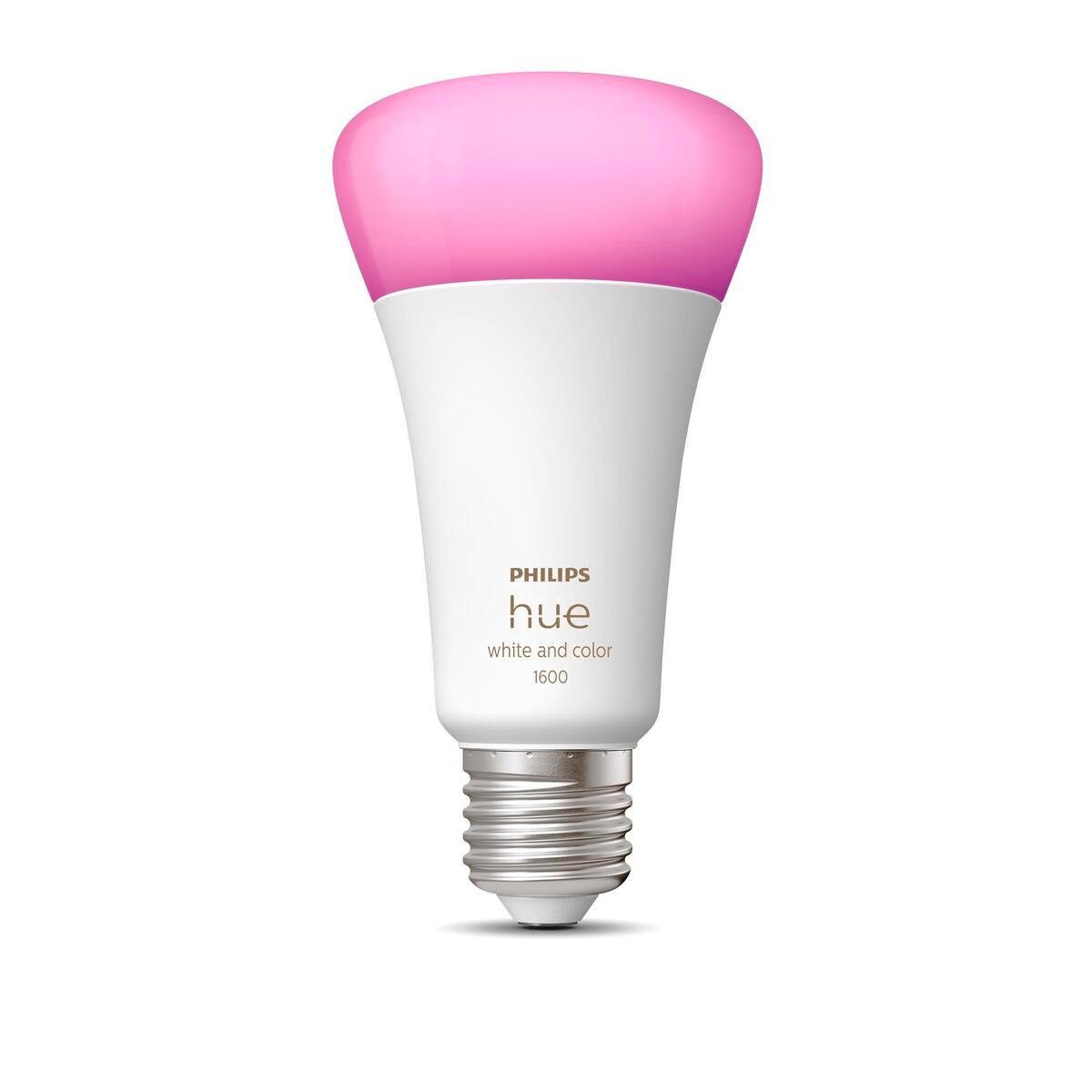 Philips LED-Leuchtmittel Leuchtmittel Warmweiß, Farbwechsler E27 E27, Smart LED Einzelpack