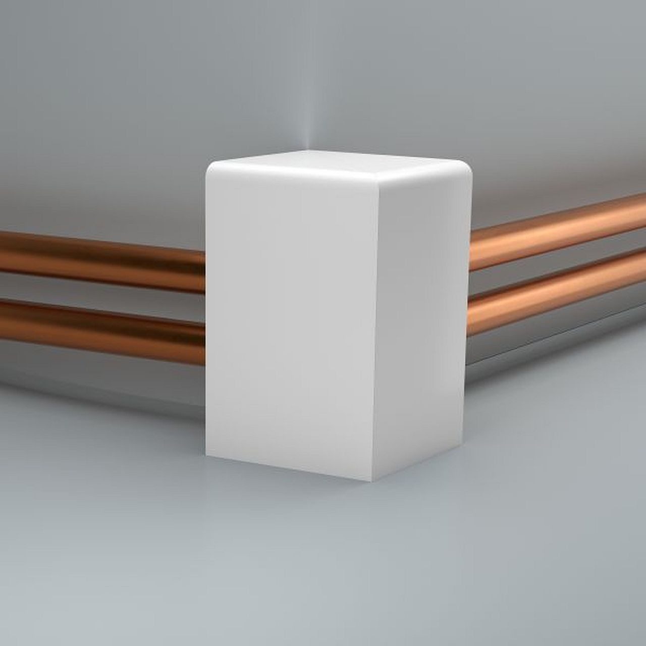 Südbrock Sockelleiste Heizrohrverkleidung Halifax Aussen-Ecke, L: 6.4 cm, H: 9.6 cm, 1-St.