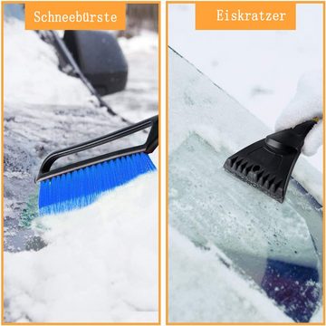 GelldG Autowaschbürste 2in1 Auto Reinigungsbürste Eiskratzer Schneebesen Abnehmbarer