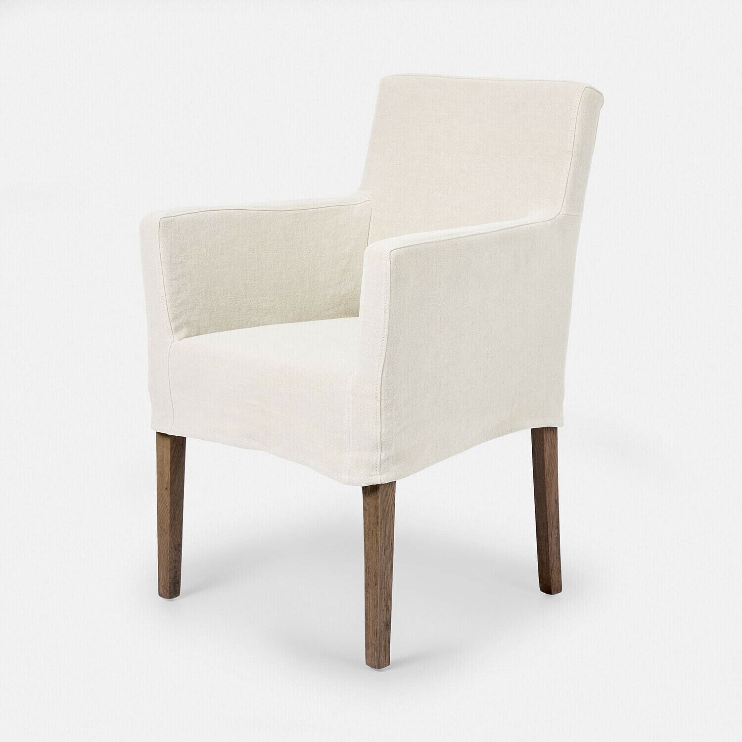 Mirabeau Esszimmerstuhl Stuhl Longhill weiß/braun