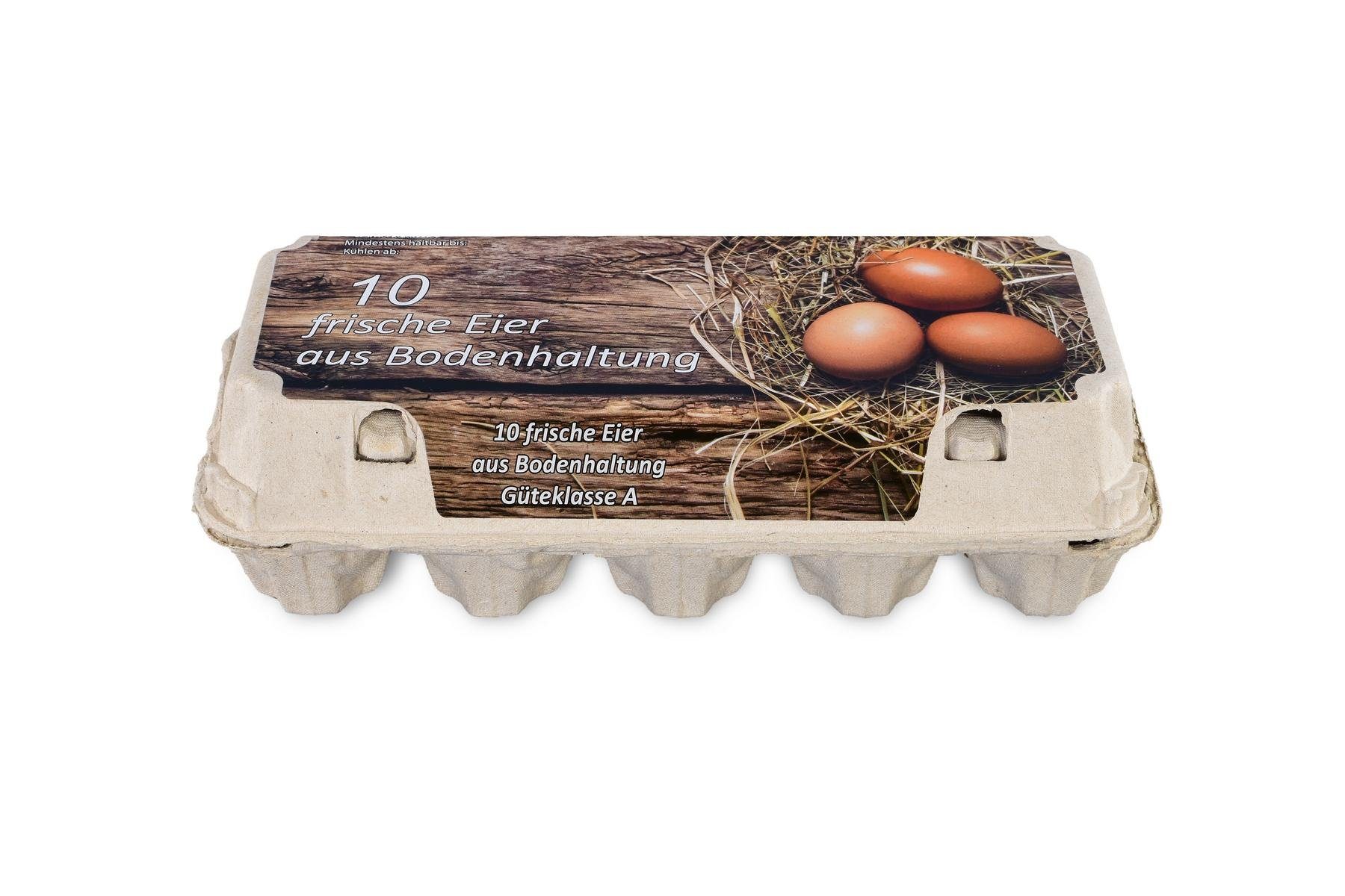 Eierkartons, Bodenhaltung, Funny 154 Stück, 10er Freilandhaltung Eierbecher Pappe,
