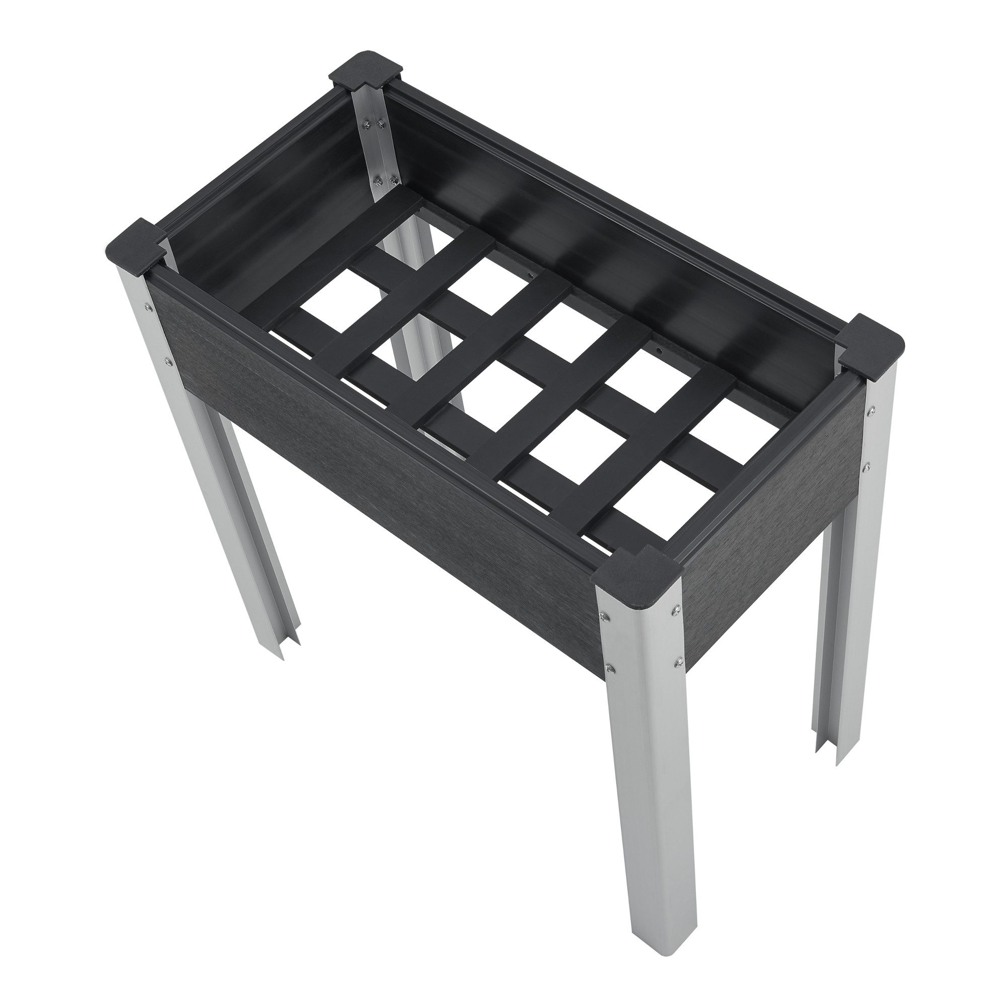 en.casa Hochbeet, Beverwijk Pflanzkasten 75 x 40 x 75 cm Dunkelgrau