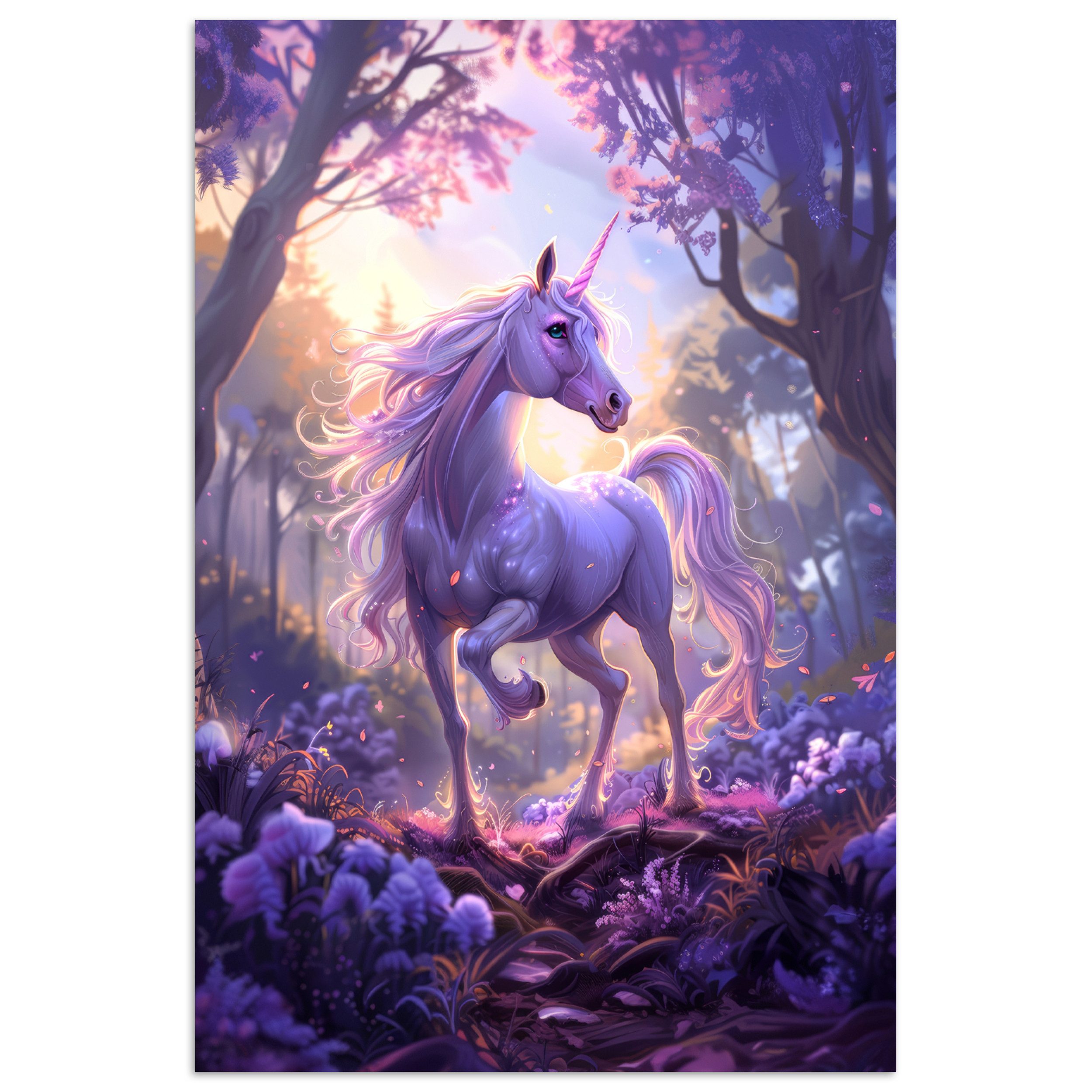 MuchoWow Poster Einhorn - Lila - günstig online kaufen