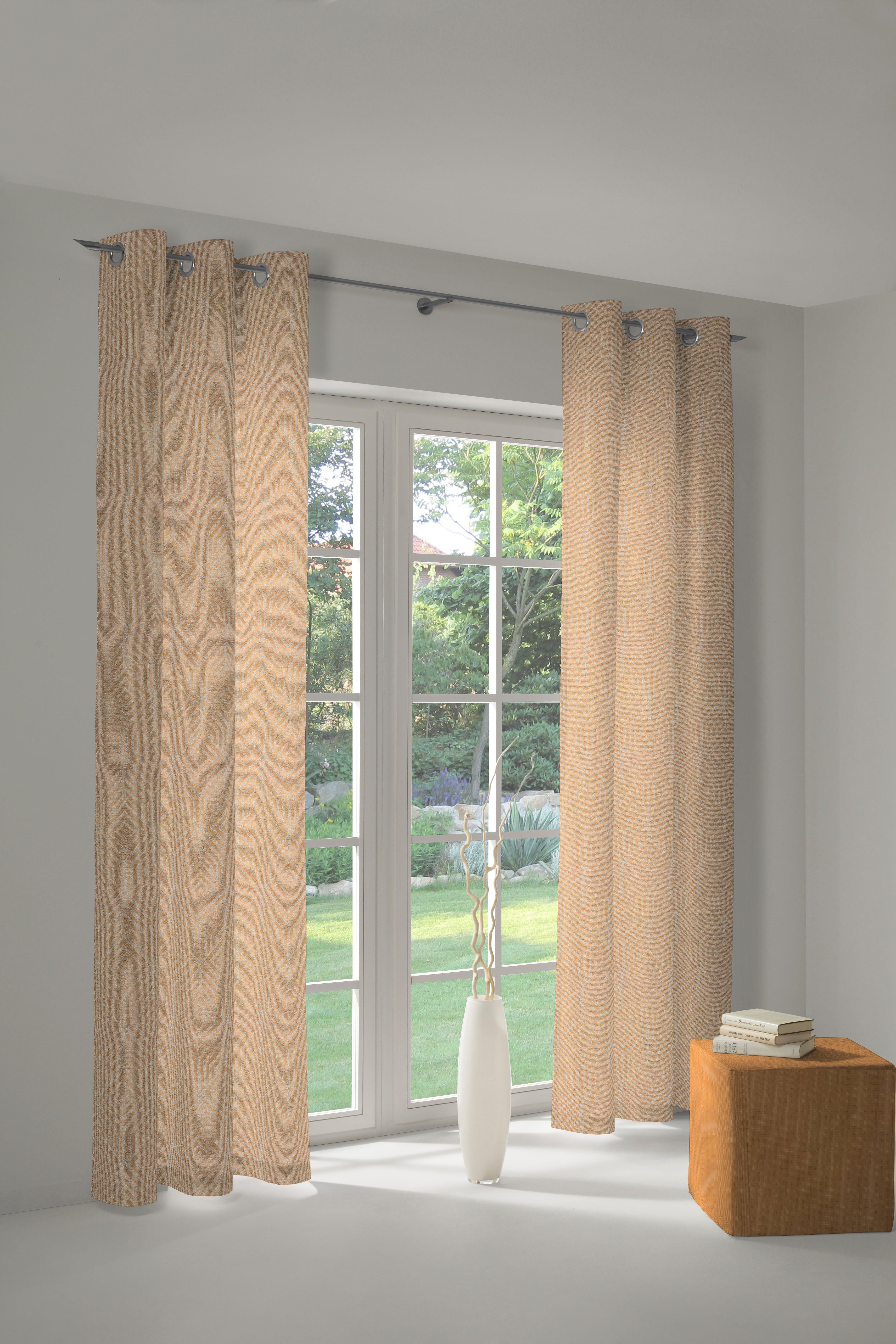 Adam Vorhang Easy Diamond (1 St), Ösen, blickdicht, Jacquard, aus 100% Bio-Baumwolle